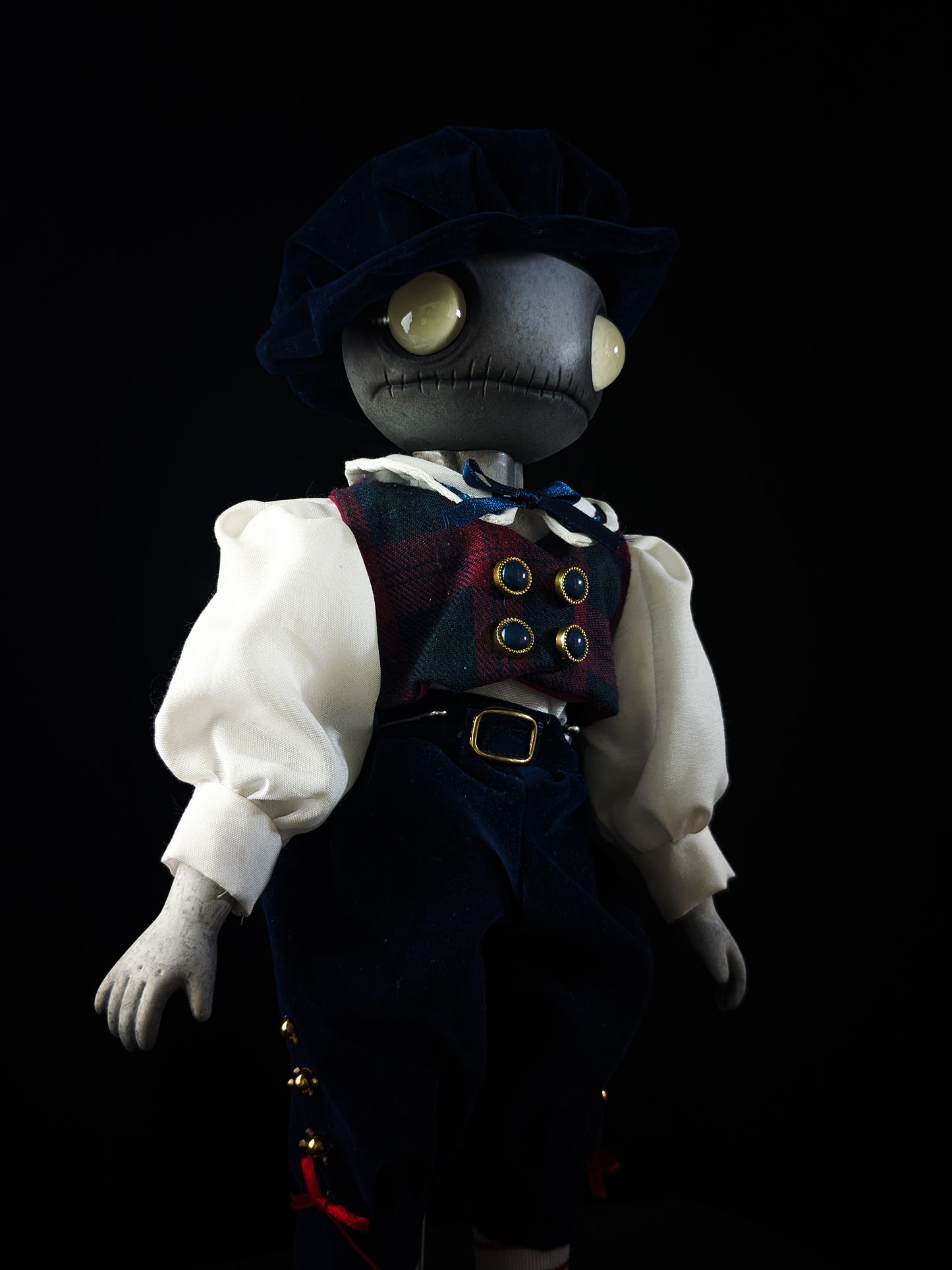 Depression Dolls: LOCUST BOY - Handmade Posable Gothic Art Doll for Enigmatic Souls