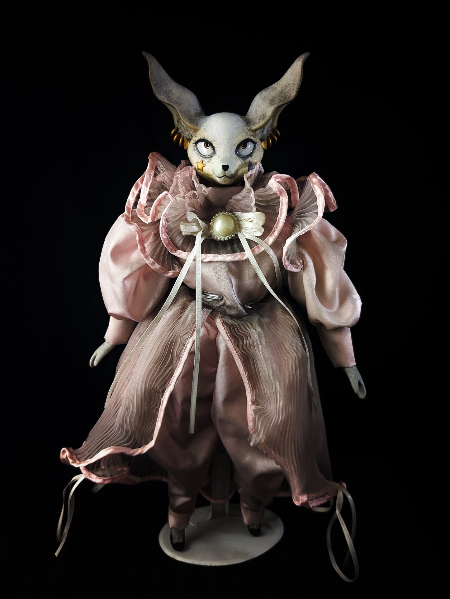 Depression Dolls: FOXINGTON GLOVE - Handmade Posable Gothic Art Doll for Enigmatic Souls