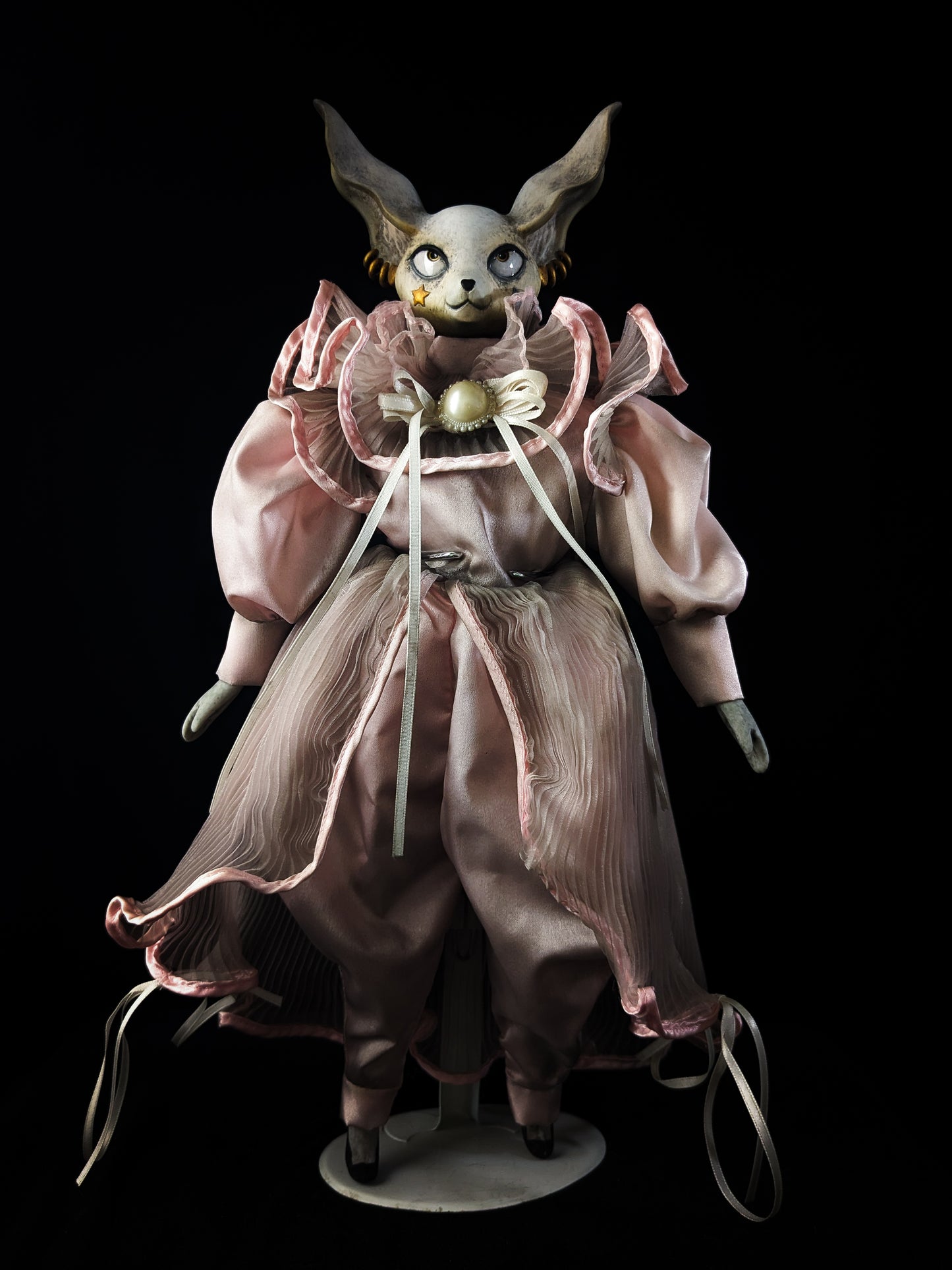 Depression Dolls: FOXINGTON GLOVE - Handmade Posable Gothic Art Doll for Enigmatic Souls