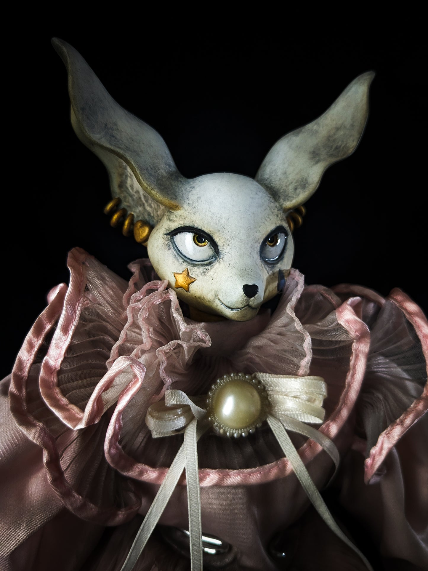 Depression Dolls: FOXINGTON GLOVE - Handmade Posable Gothic Art Doll for Enigmatic Souls
