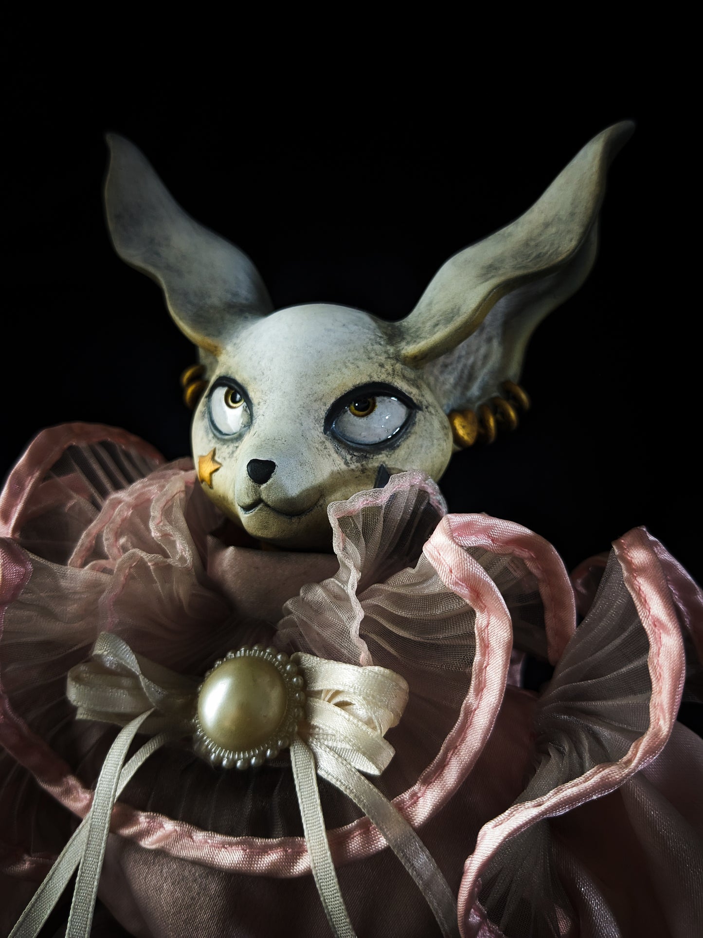 Depression Dolls: FOXINGTON GLOVE - Handmade Posable Gothic Art Doll for Enigmatic Souls