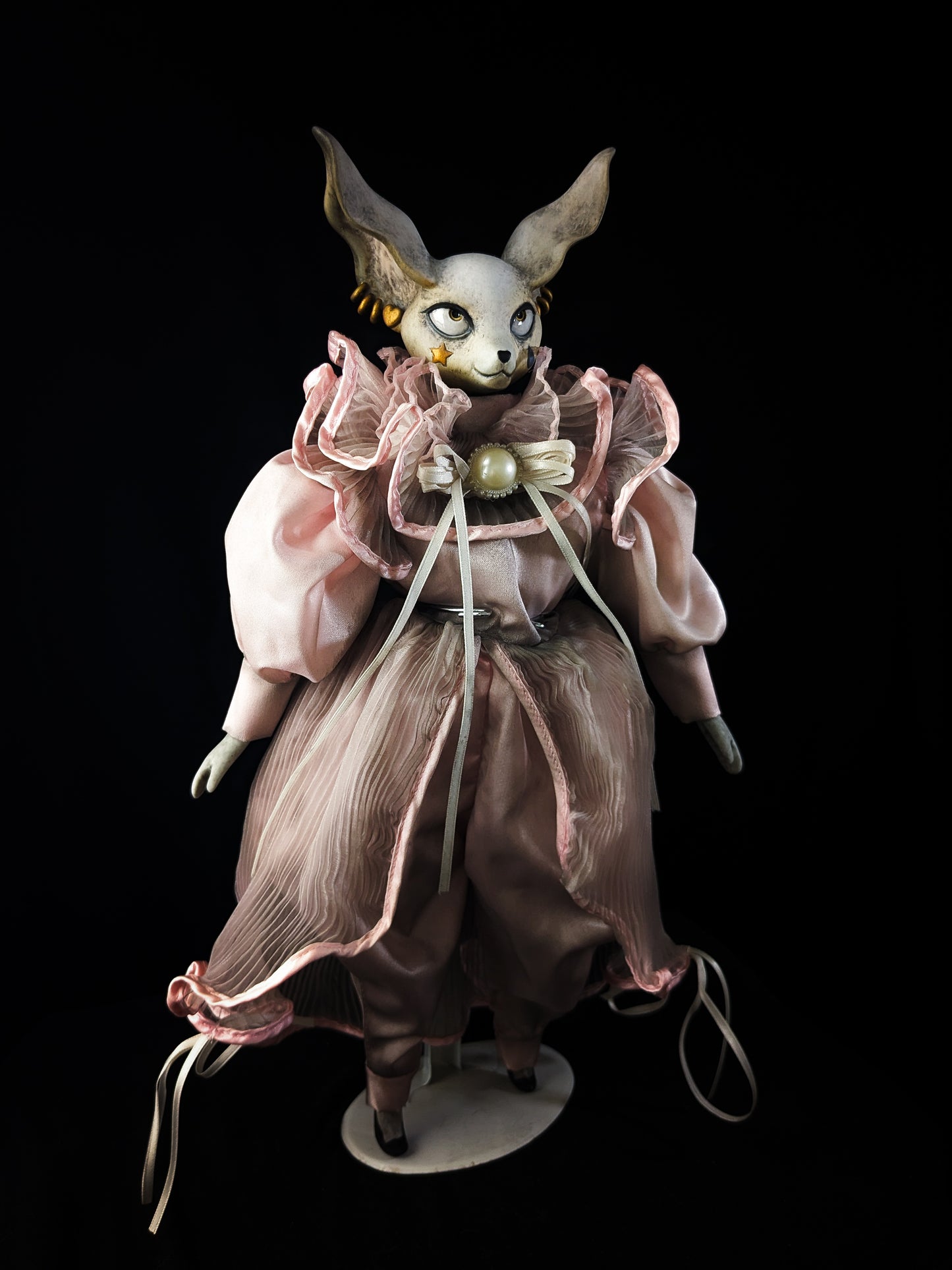 Depression Dolls: FOXINGTON GLOVE - Handmade Posable Gothic Art Doll for Enigmatic Souls