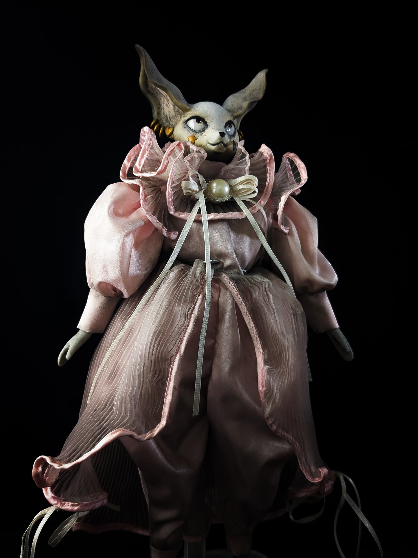 Depression Dolls: FOXINGTON GLOVE - Handmade Posable Gothic Art Doll for Enigmatic Souls