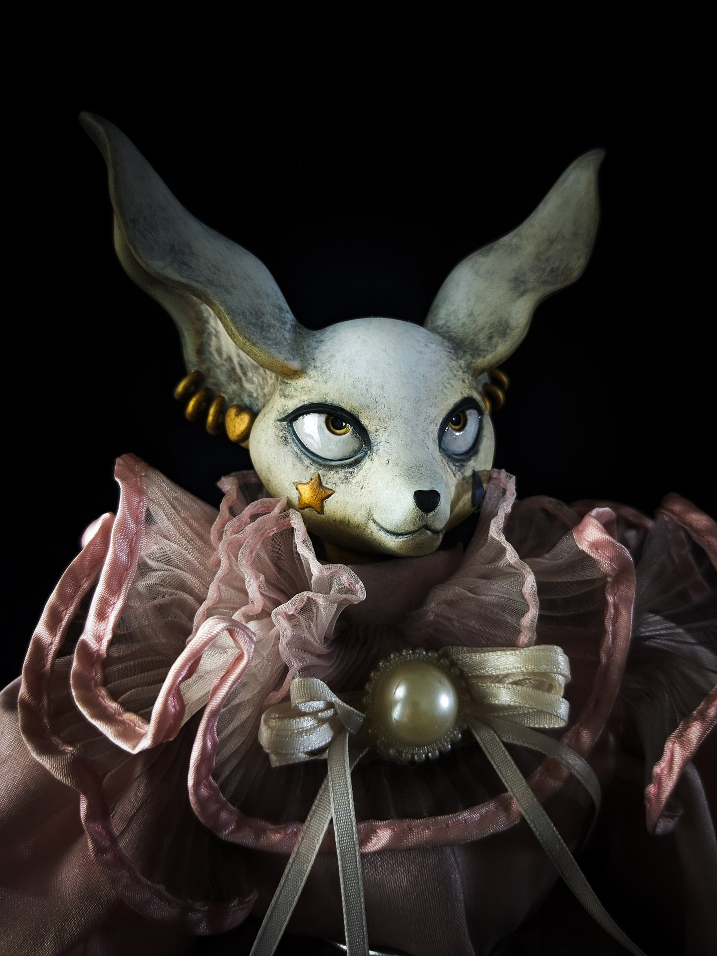 Depression Dolls: FOXINGTON GLOVE - Handmade Posable Gothic Art Doll for Enigmatic Souls