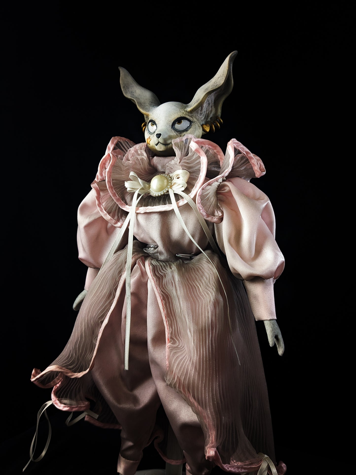 Depression Dolls: FOXINGTON GLOVE - Handmade Posable Gothic Art Doll for Enigmatic Souls