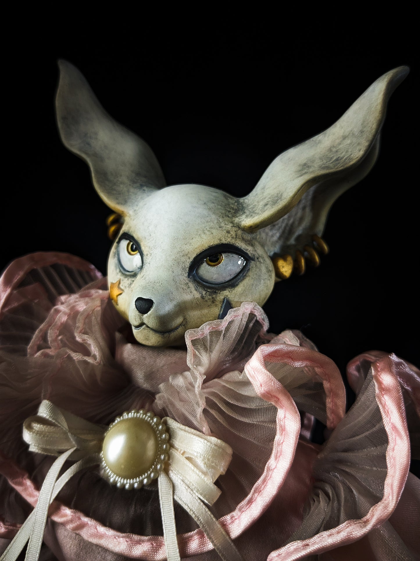 Depression Dolls: FOXINGTON GLOVE - Handmade Posable Gothic Art Doll for Enigmatic Souls