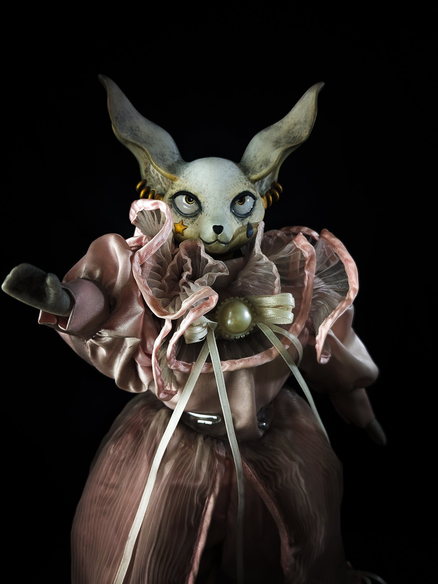 Depression Dolls: FOXINGTON GLOVE - Handmade Posable Gothic Art Doll for Enigmatic Souls