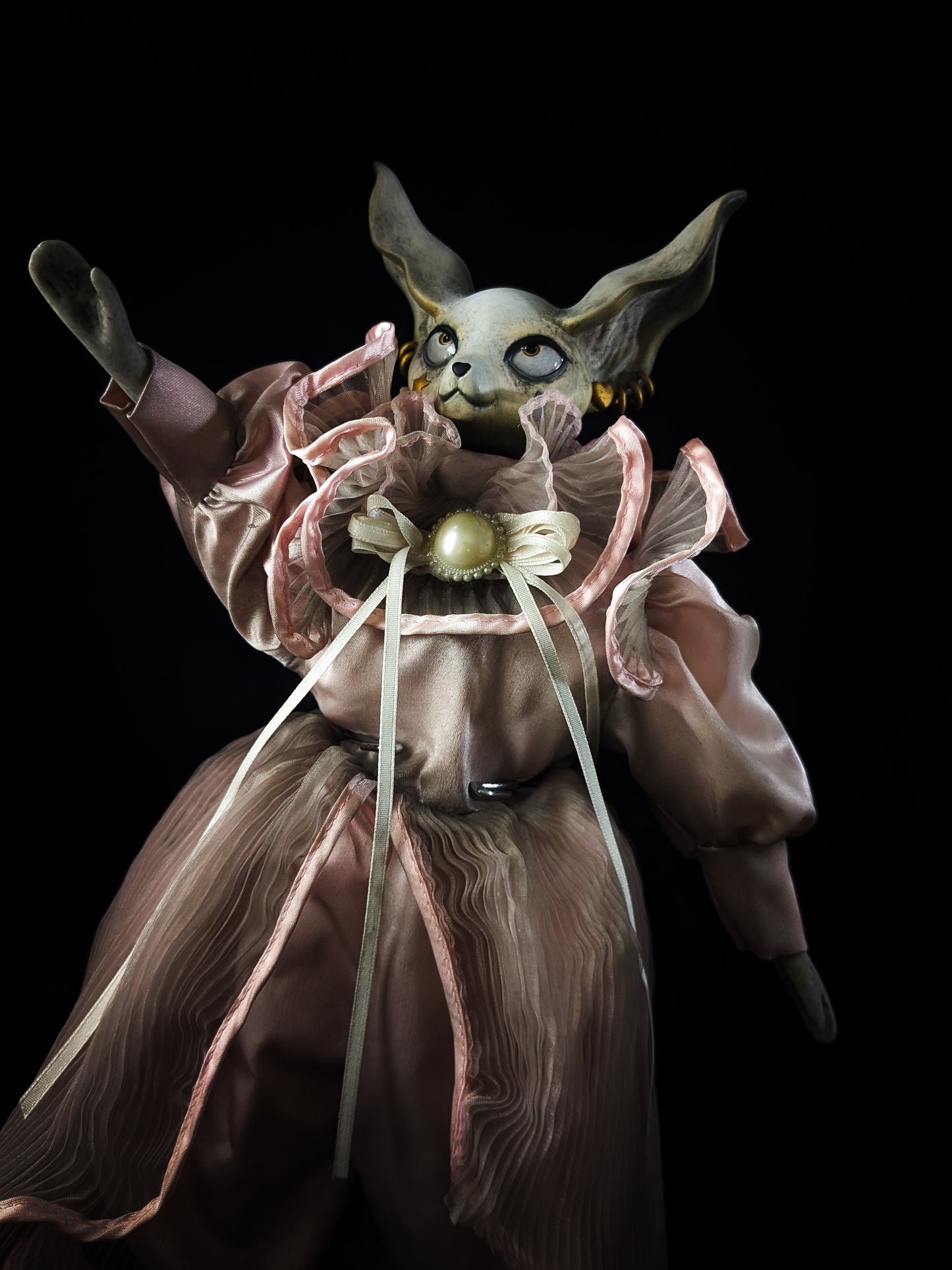 Depression Dolls: FOXINGTON GLOVE - Handmade Posable Gothic Art Doll for Enigmatic Souls