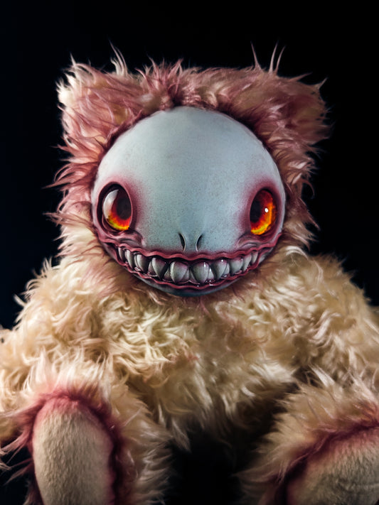 Bloody Gaze: FRIEND - CRYPTCRITZ Handcrafted Alien Art Doll Plush Toy for Cosmic Dreamers