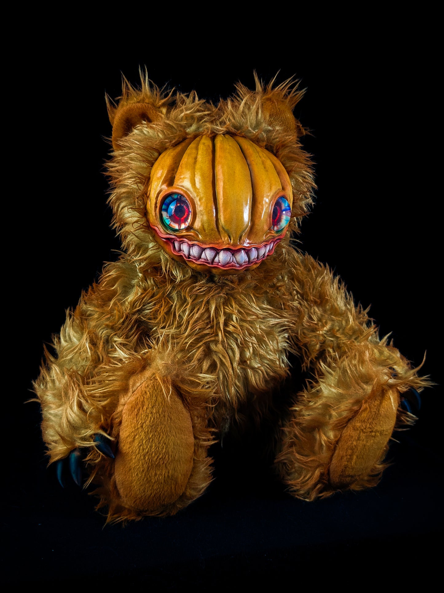 Loathsome Lantern: HAUNTVESTER - CRYPTCRITZ Handcrafted Creepy Cute Halloween Pumpkin Art Doll Plush Toy for Spooky Souls