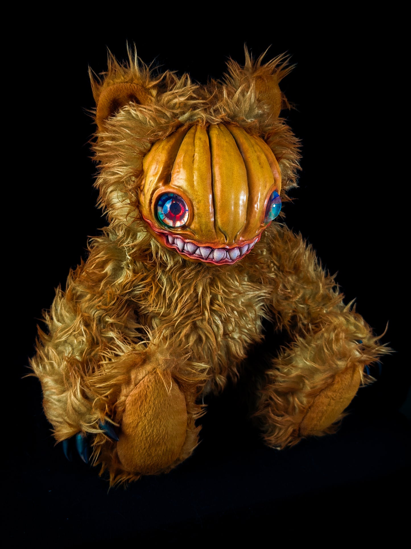 Loathsome Lantern: HAUNTVESTER - CRYPTCRITZ Handcrafted Creepy Cute Halloween Pumpkin Art Doll Plush Toy for Spooky Souls