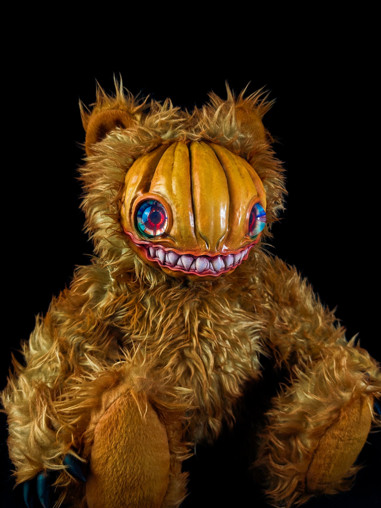 Loathsome Lantern: HAUNTVESTER - CRYPTCRITZ Handcrafted Creepy Cute Halloween Pumpkin Art Doll Plush Toy for Spooky Souls