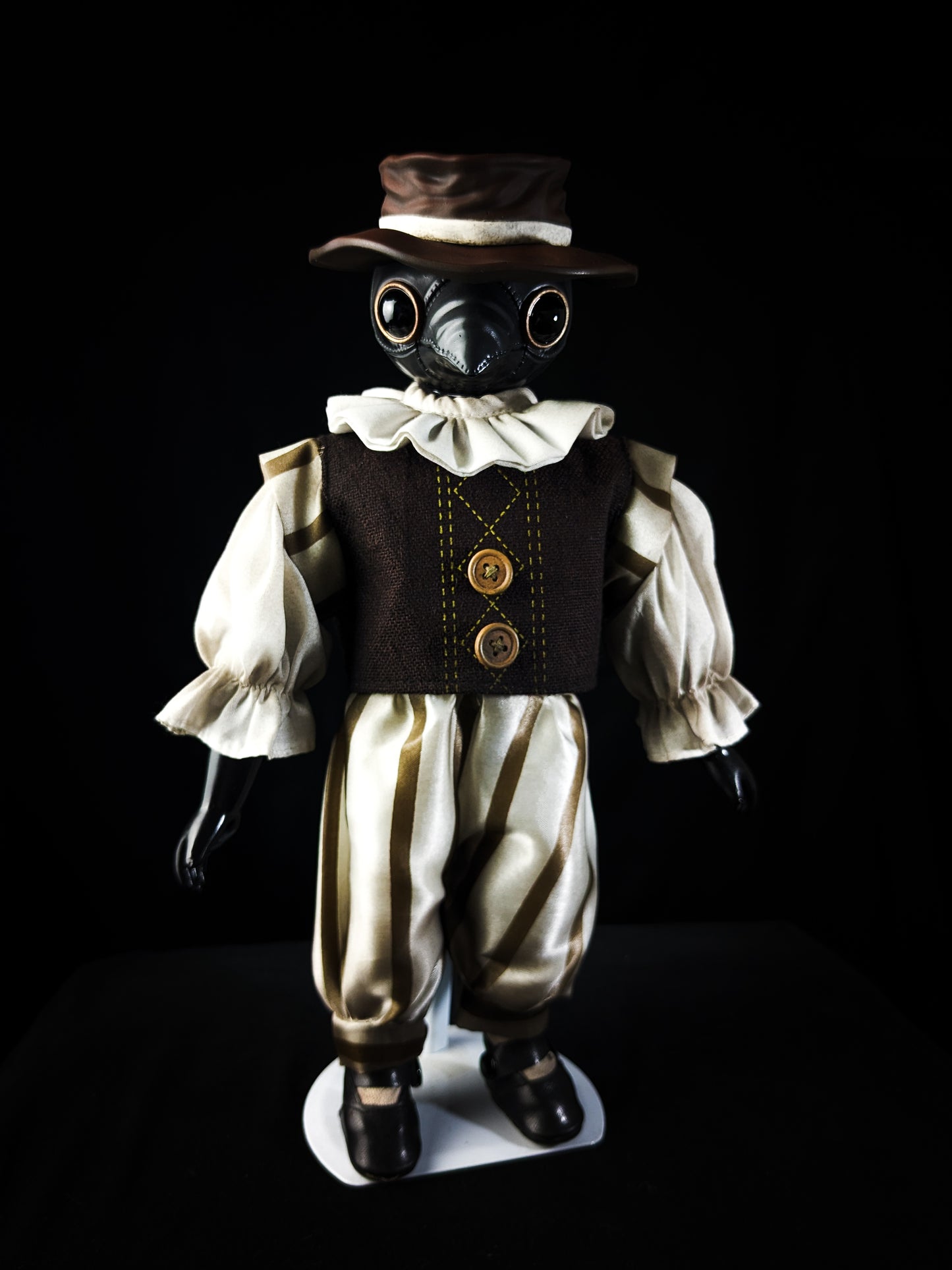 Depression Dolls: The Doctor - Handmade Plague Doctor Gothic Art Doll for Enigmatic Souls