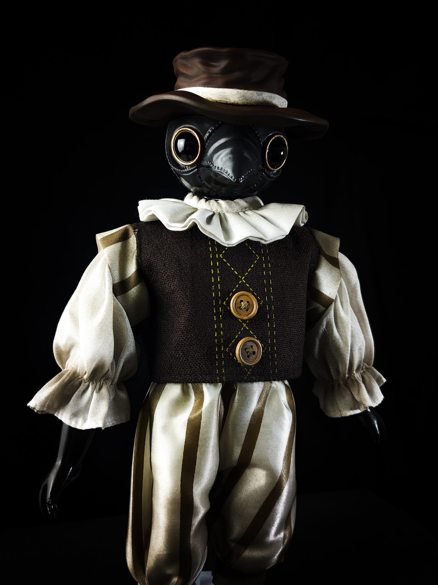 Depression Dolls: The Doctor - Handmade Plague Doctor Gothic Art Doll for Enigmatic Souls