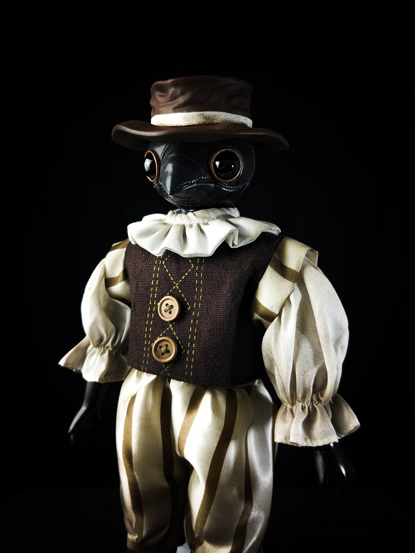 Depression Dolls: The Doctor - Handmade Plague Doctor Gothic Art Doll for Enigmatic Souls