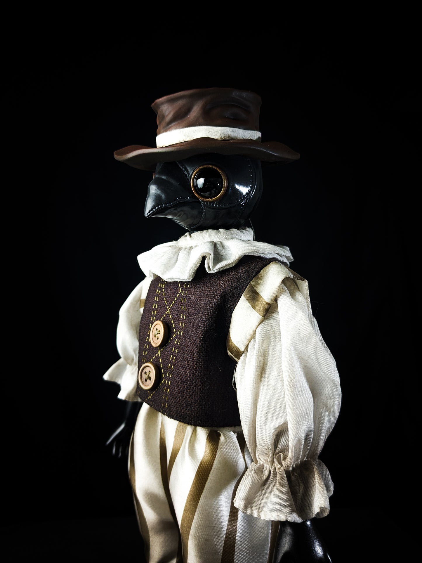 Depression Dolls: The Doctor - Handmade Plague Doctor Gothic Art Doll for Enigmatic Souls