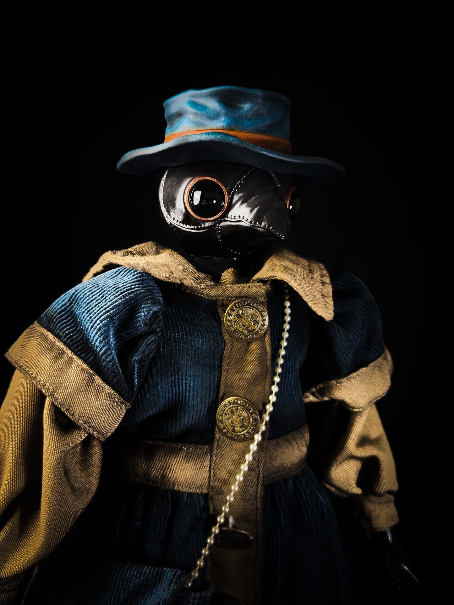 Depression Dolls: The Doctor II - Handmade Plague Doctor Gothic Art Doll for Enigmatic Souls