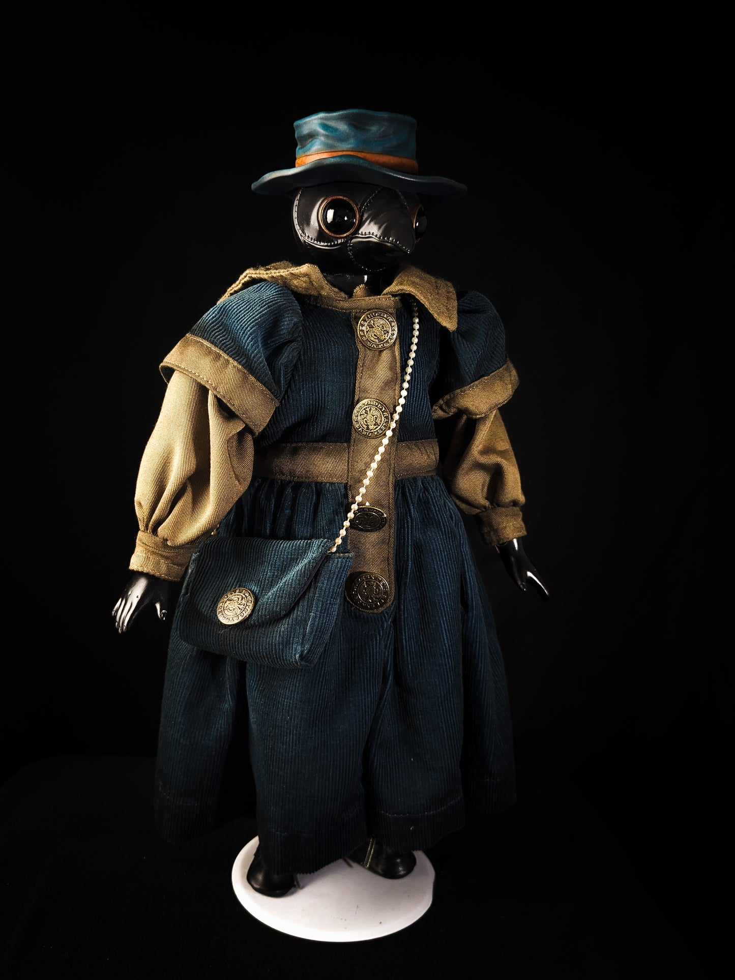 Depression Dolls: The Doctor II - Handmade Plague Doctor Gothic Art Doll for Enigmatic Souls