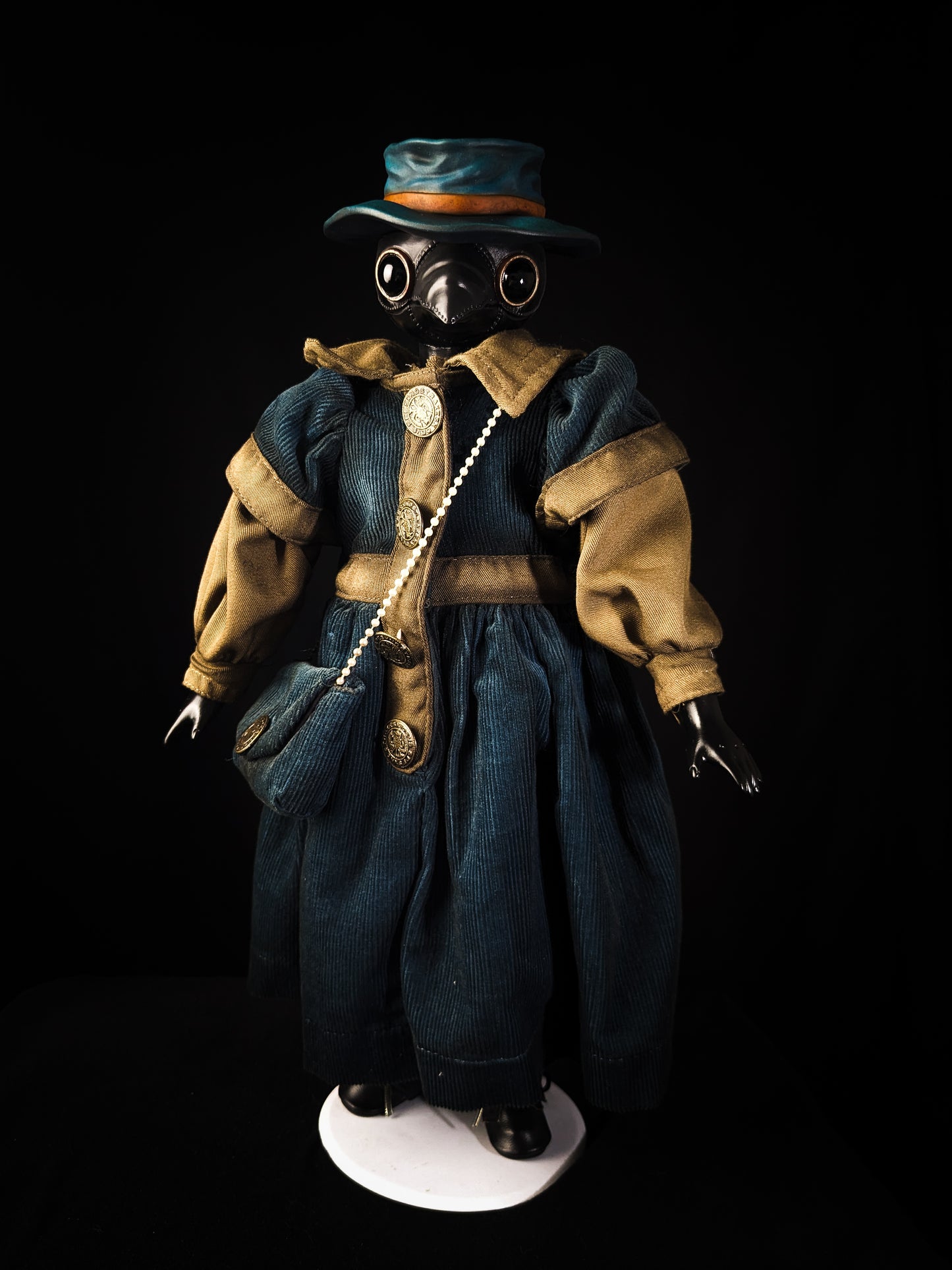 Depression Dolls: The Doctor II - Handmade Plague Doctor Gothic Art Doll for Enigmatic Souls
