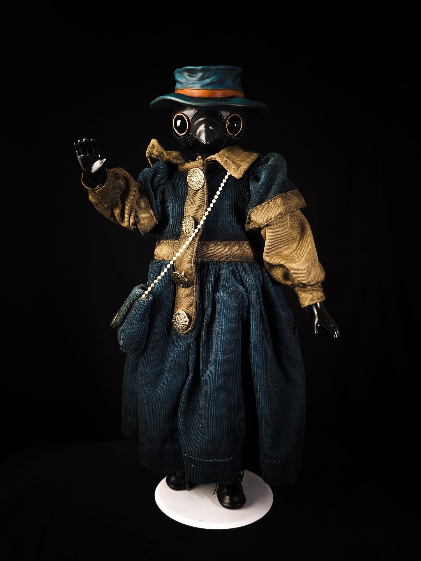 Depression Dolls: The Doctor II - Handmade Plague Doctor Gothic Art Doll for Enigmatic Souls
