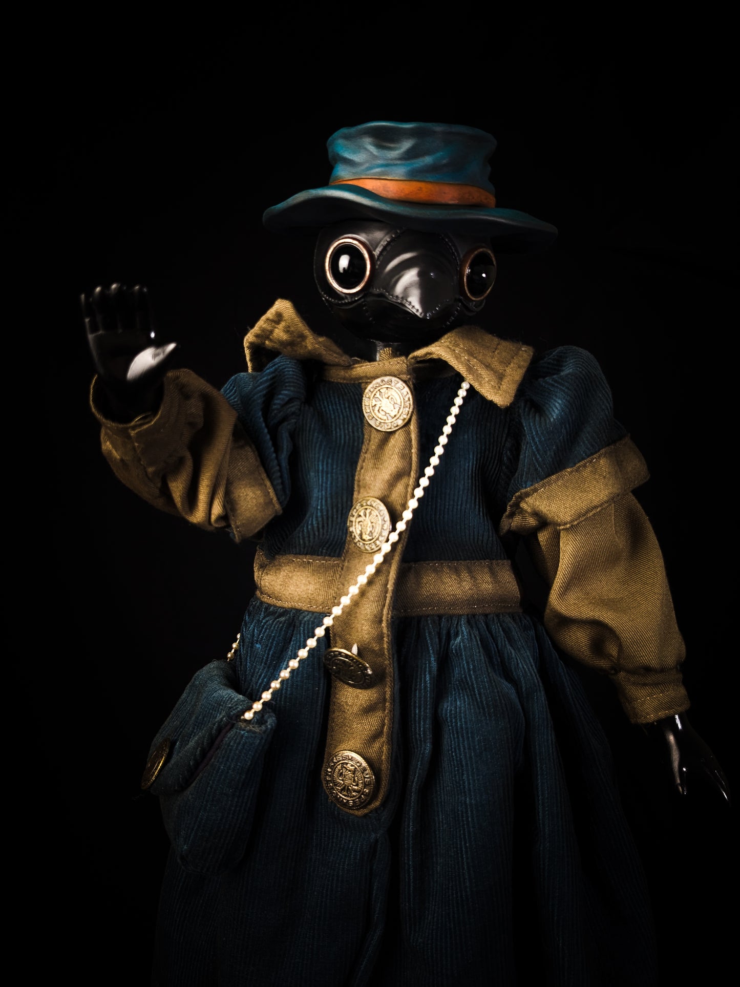 Depression Dolls: The Doctor II - Handmade Plague Doctor Gothic Art Doll for Enigmatic Souls