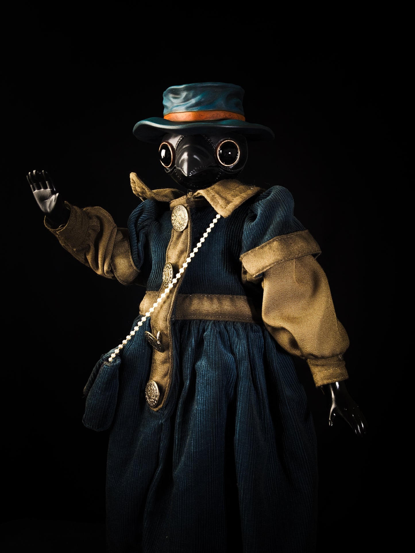 Depression Dolls: The Doctor II - Handmade Plague Doctor Gothic Art Doll for Enigmatic Souls