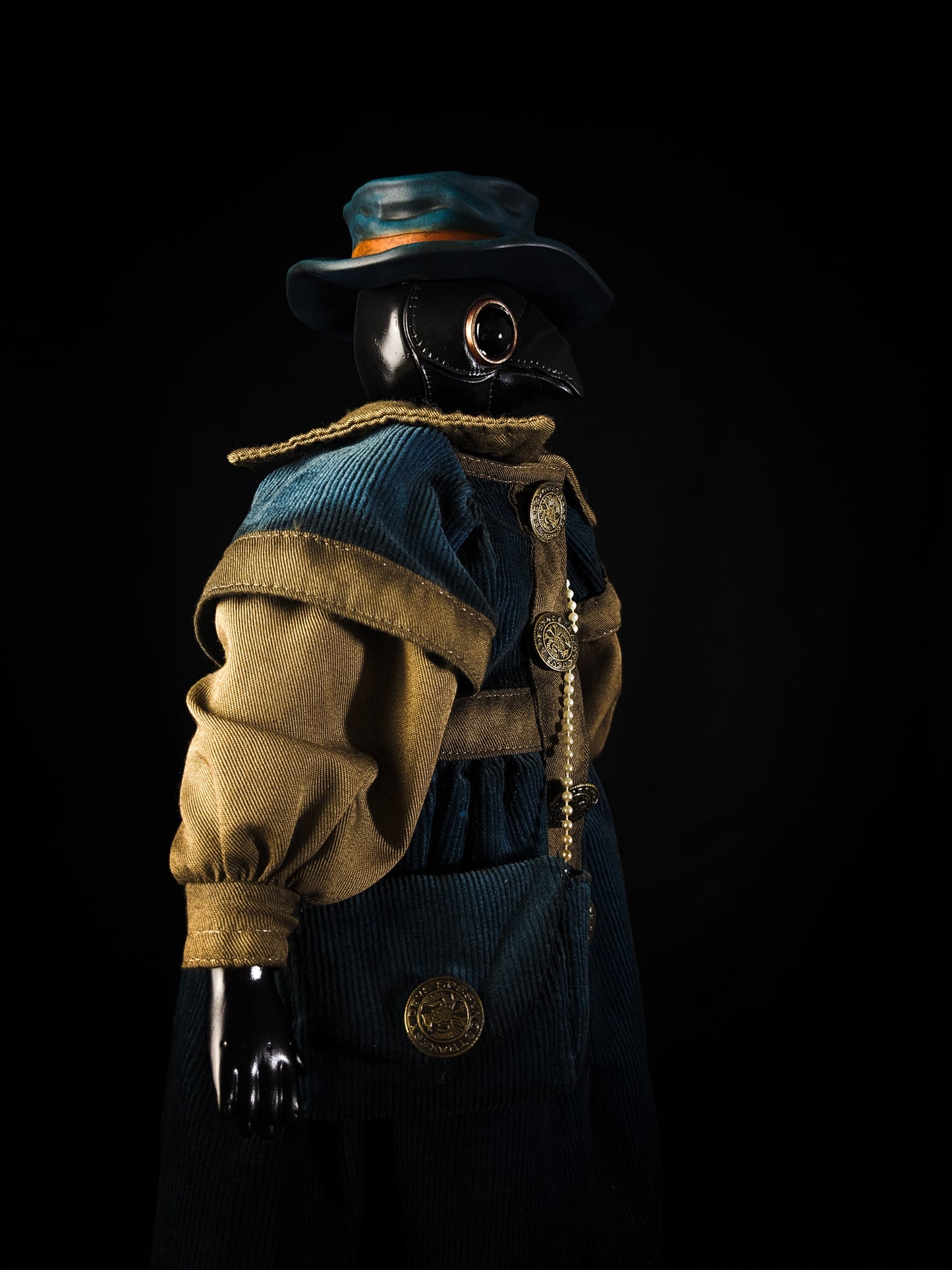 Depression Dolls: The Doctor II - Handmade Plague Doctor Gothic Art Doll for Enigmatic Souls