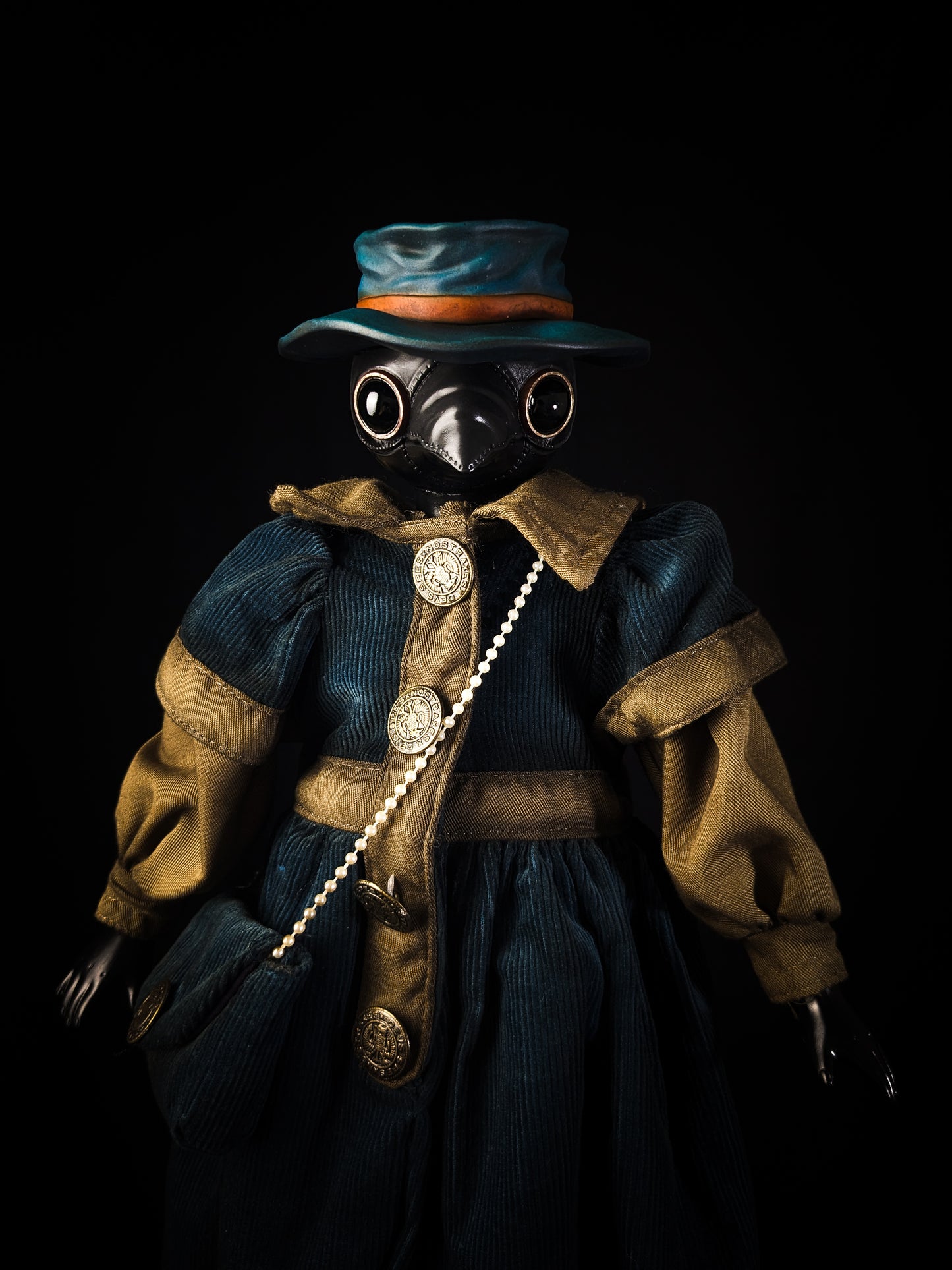 Depression Dolls: The Doctor II - Handmade Plague Doctor Gothic Art Doll for Enigmatic Souls