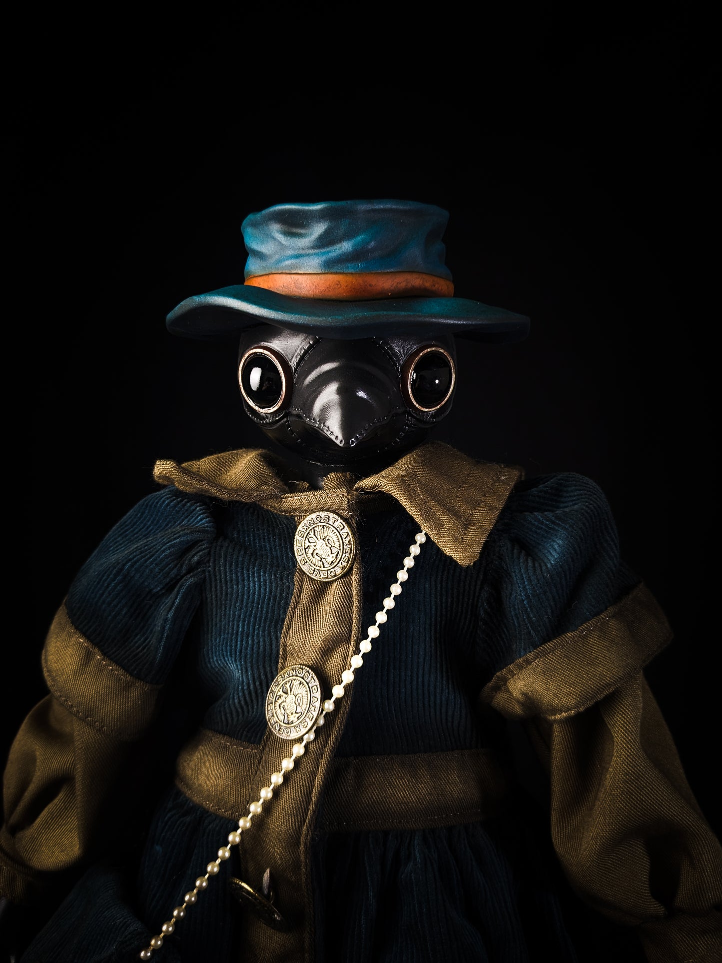 Depression Dolls: The Doctor II - Handmade Plague Doctor Gothic Art Doll for Enigmatic Souls