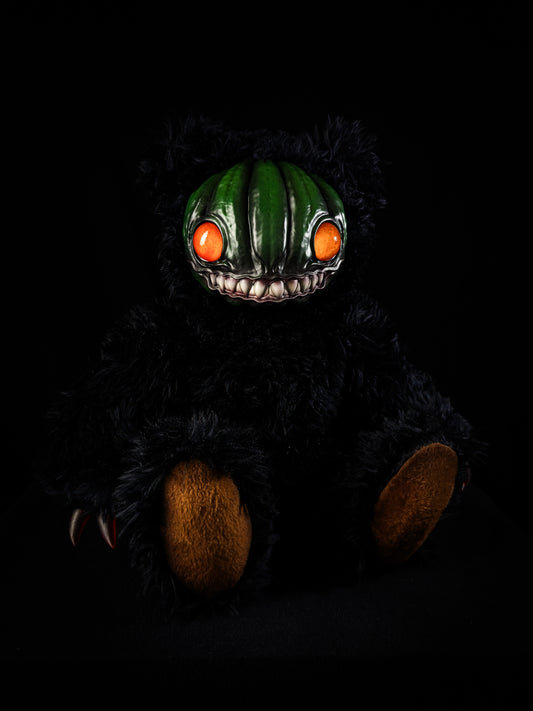 Toxic Terror: HAUNTVESTER - CRYPTCRITZ Handcrafted Creepy Cute Halloween Pumpkin Art Doll Plush Toy for Spooky Souls