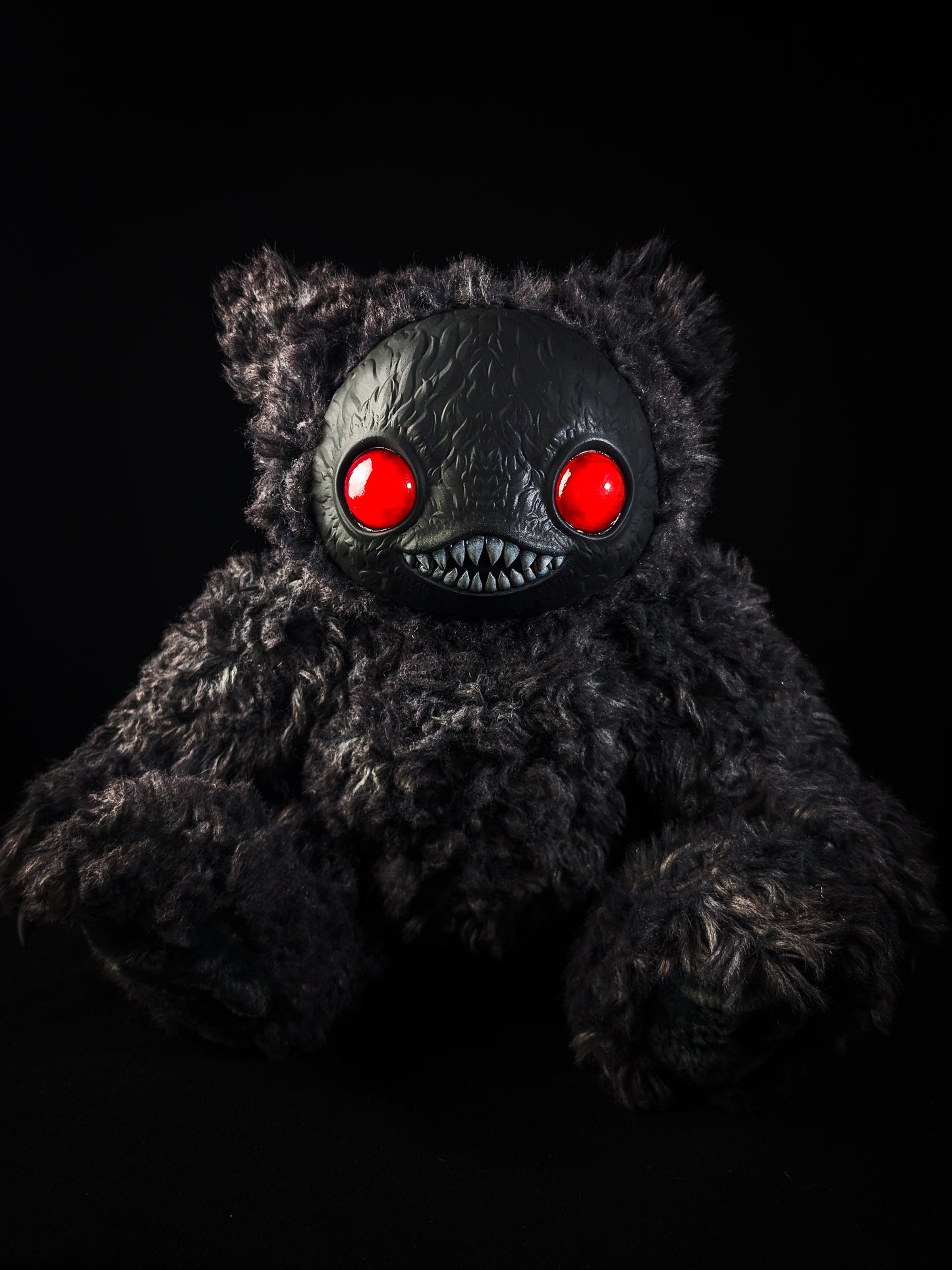 Serpentine Shadows: Ningen - CRYPTCRITS Handmade Black Creepy Cute Monster Art Doll Plush Toy for Gothic Goddesses