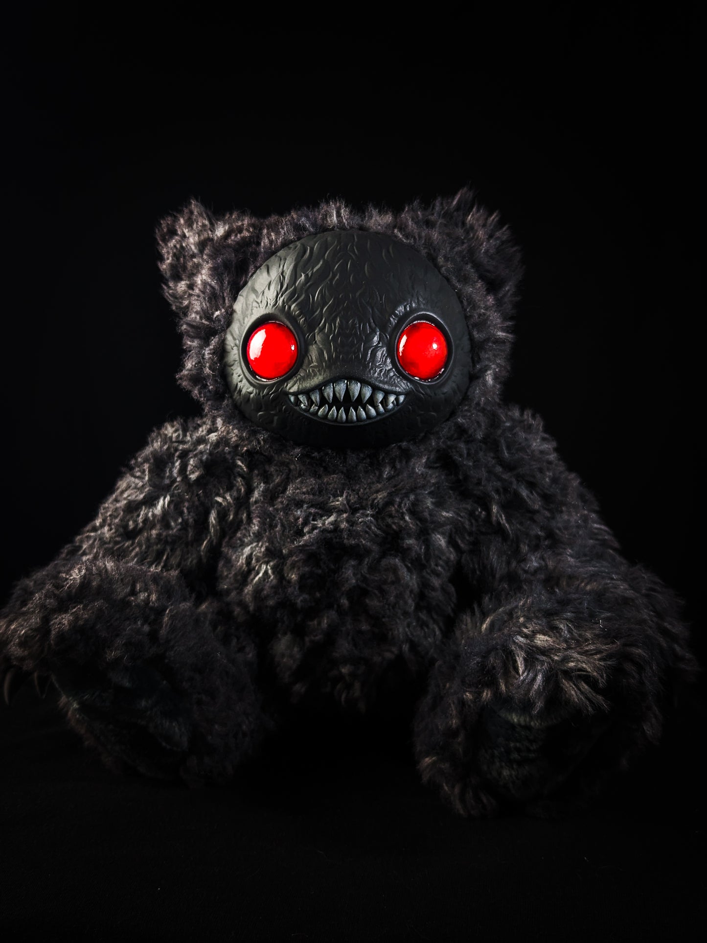 Serpentine Shadows: Ningen - CRYPTCRITS Handmade Black Creepy Cute Monster Art Doll Plush Toy for Gothic Goddesses
