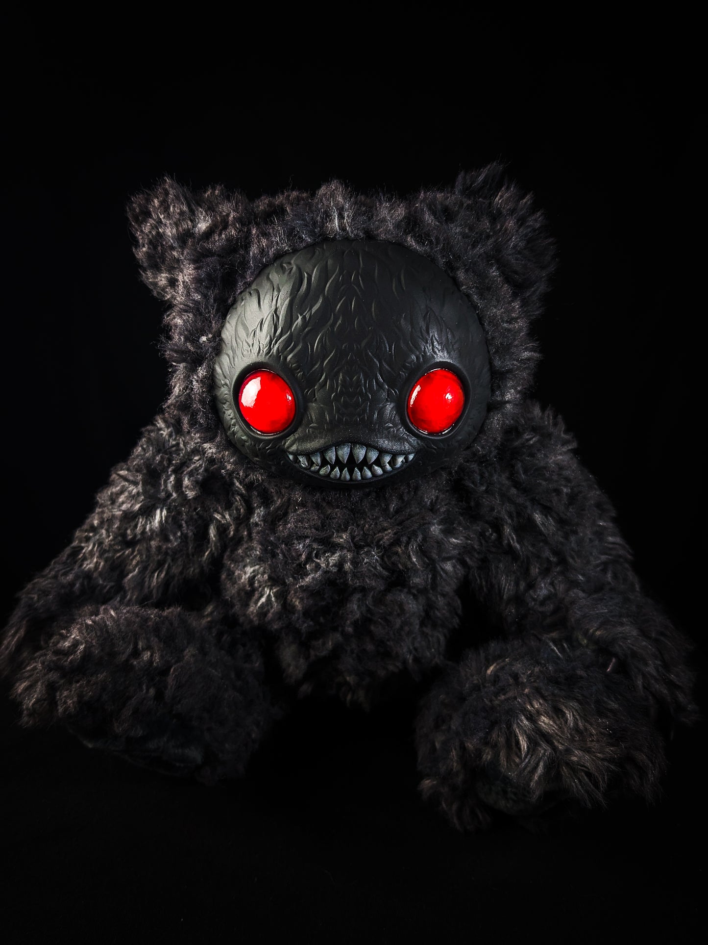 Serpentine Shadows: Ningen - CRYPTCRITS Handmade Black Creepy Cute Monster Art Doll Plush Toy for Gothic Goddesses