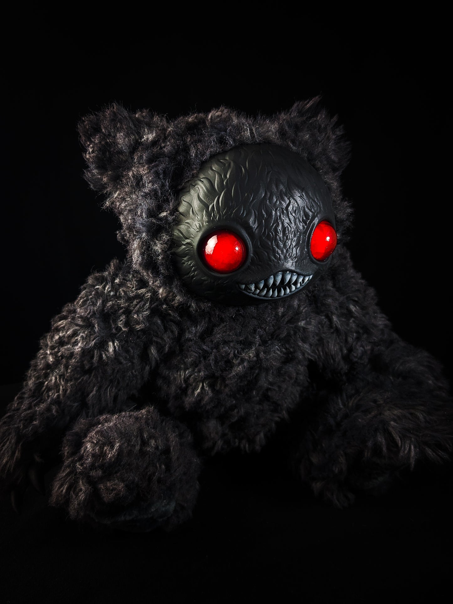 Serpentine Shadows: Ningen - CRYPTCRITS Handmade Black Creepy Cute Monster Art Doll Plush Toy for Gothic Goddesses