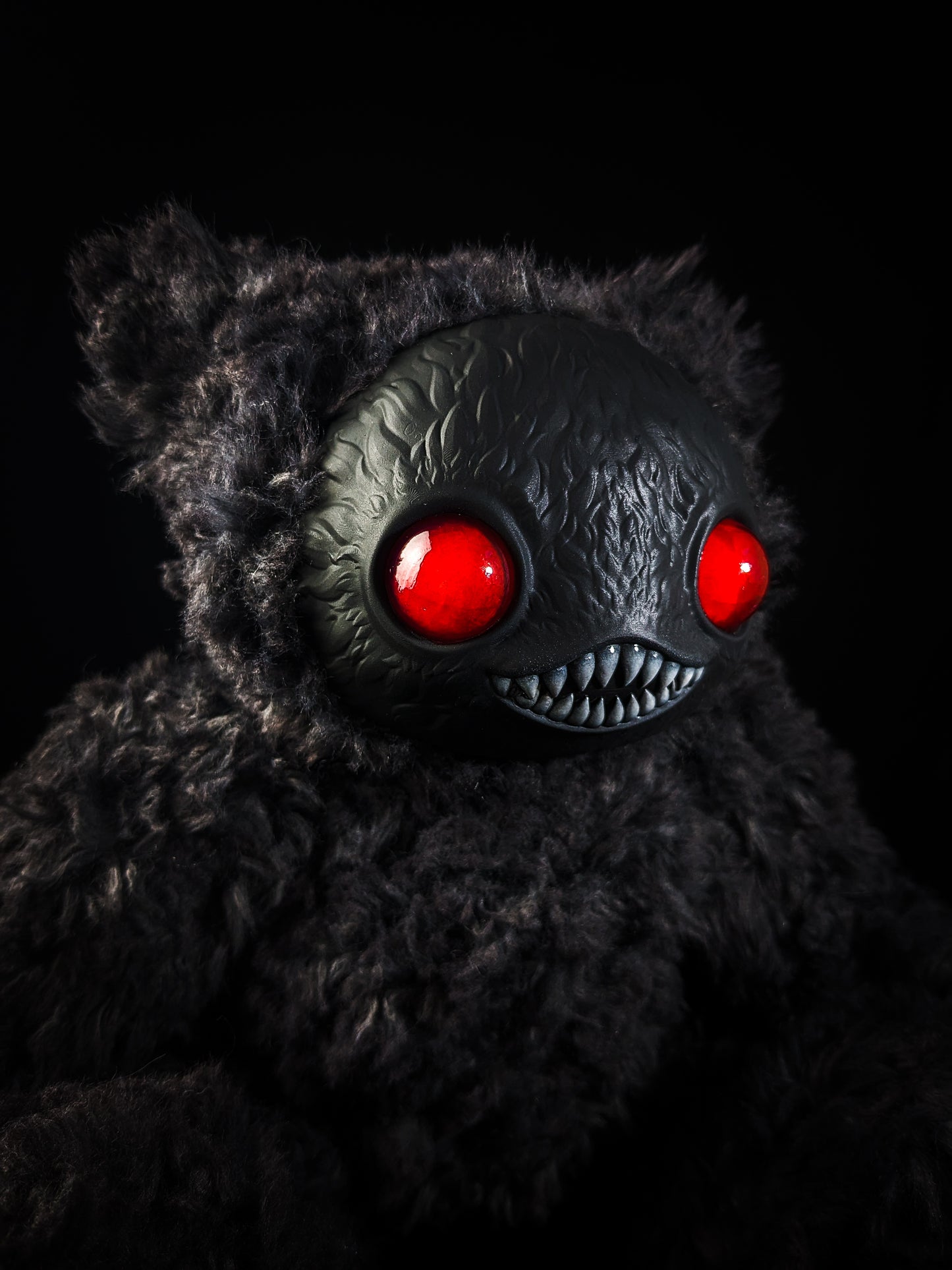 Serpentine Shadows: Ningen - CRYPTCRITS Handmade Black Creepy Cute Monster Art Doll Plush Toy for Gothic Goddesses