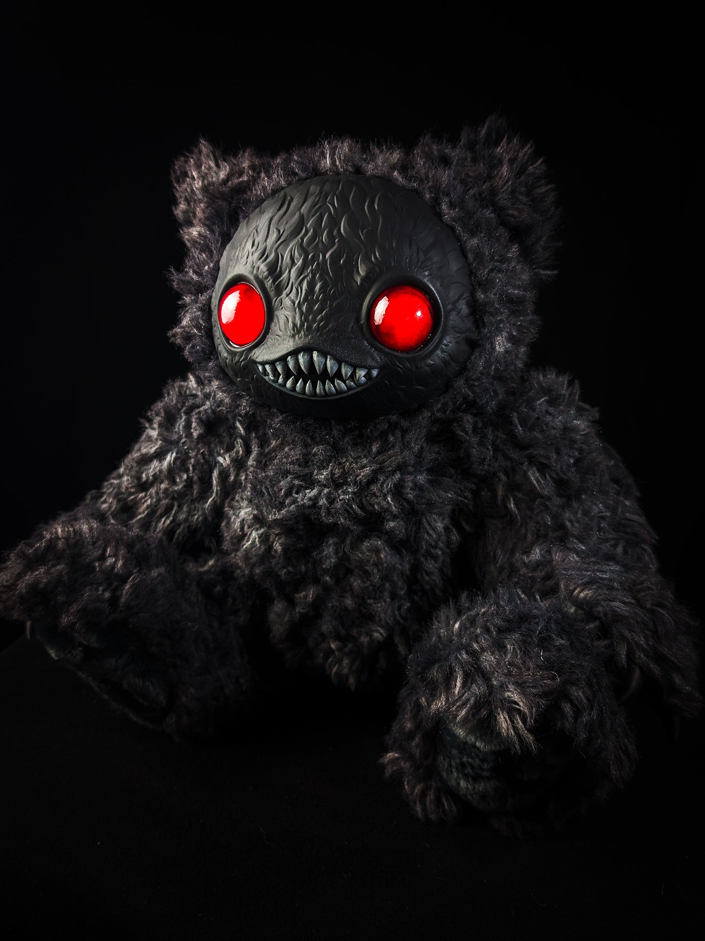 Serpentine Shadows: Ningen - CRYPTCRITS Handmade Black Creepy Cute Monster Art Doll Plush Toy for Gothic Goddesses