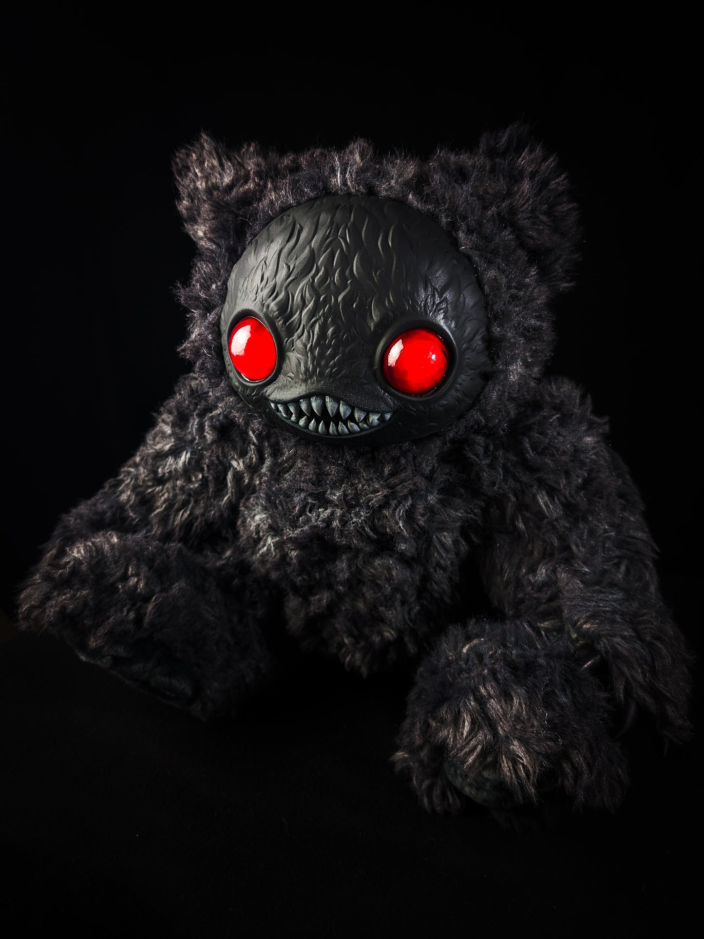 Serpentine Shadows: Ningen - CRYPTCRITS Handmade Black Creepy Cute Monster Art Doll Plush Toy for Gothic Goddesses