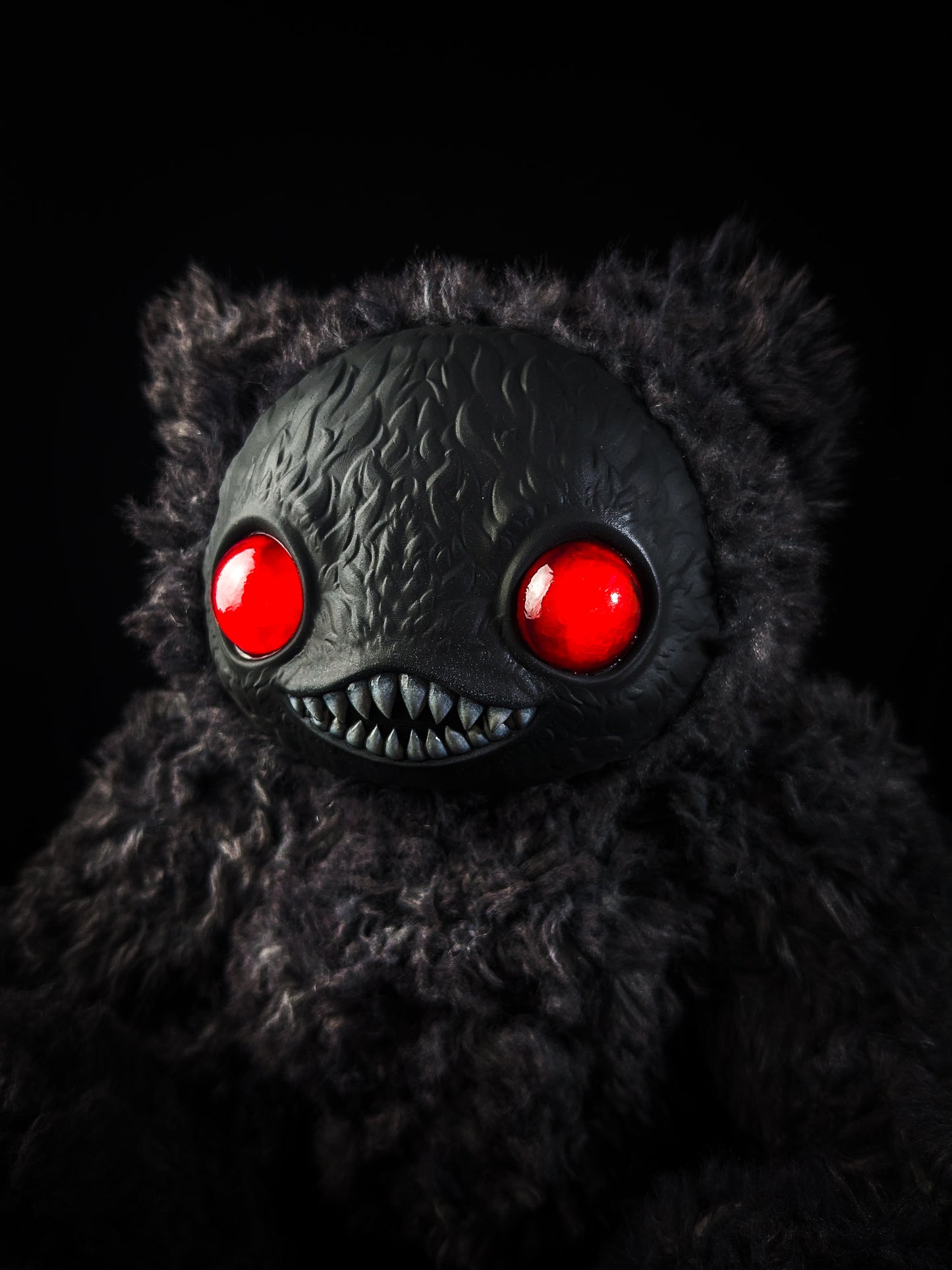 Serpentine Shadows: Ningen - CRYPTCRITS Handmade Black Creepy Cute Monster Art Doll Plush Toy for Gothic Goddesses