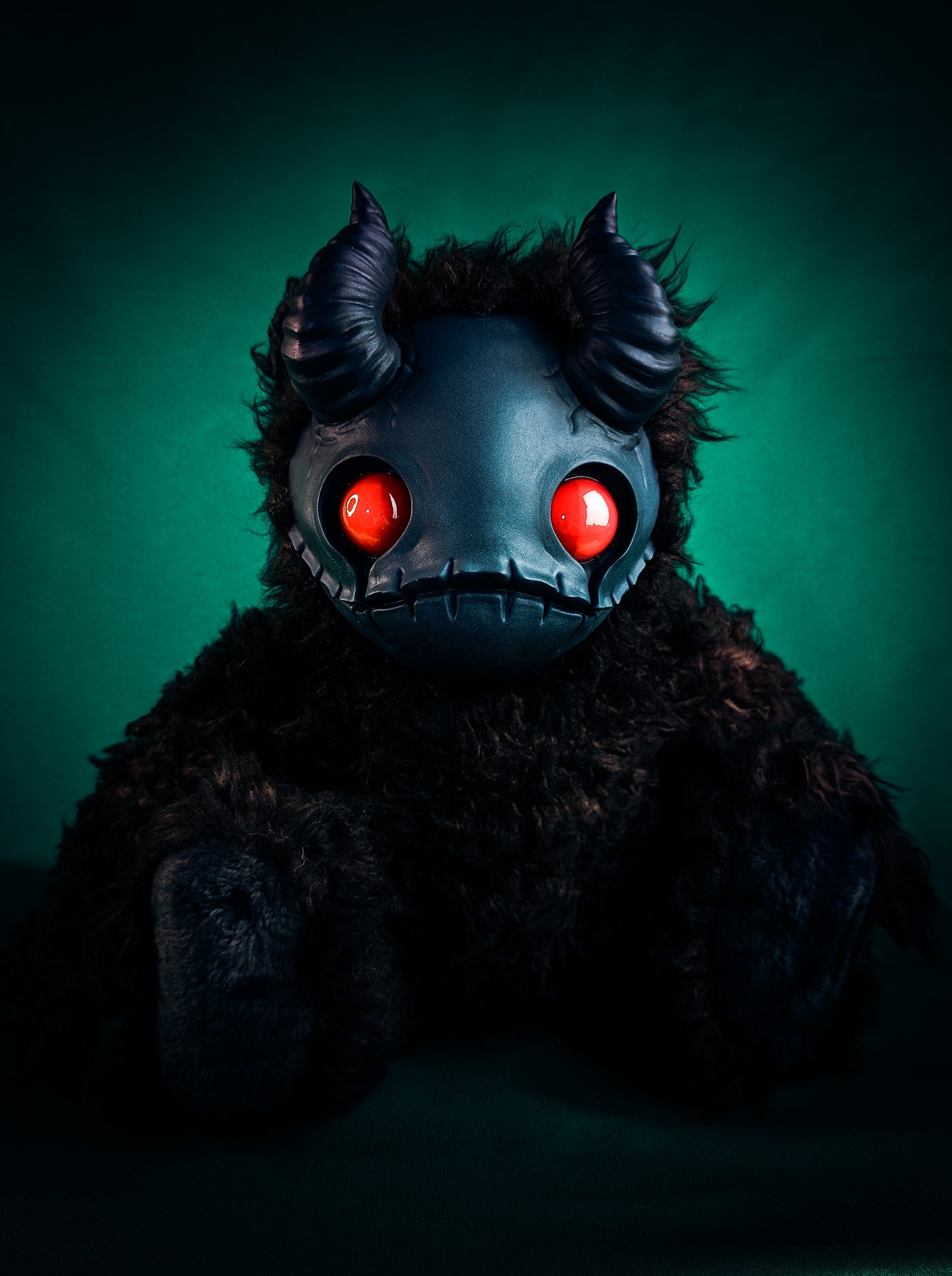 Diabolical Whispers: MORI - CRYPTCRITS Handmade Sinister Black Creepy Cute Demon Art Doll Plush Toy for Alternative Divas