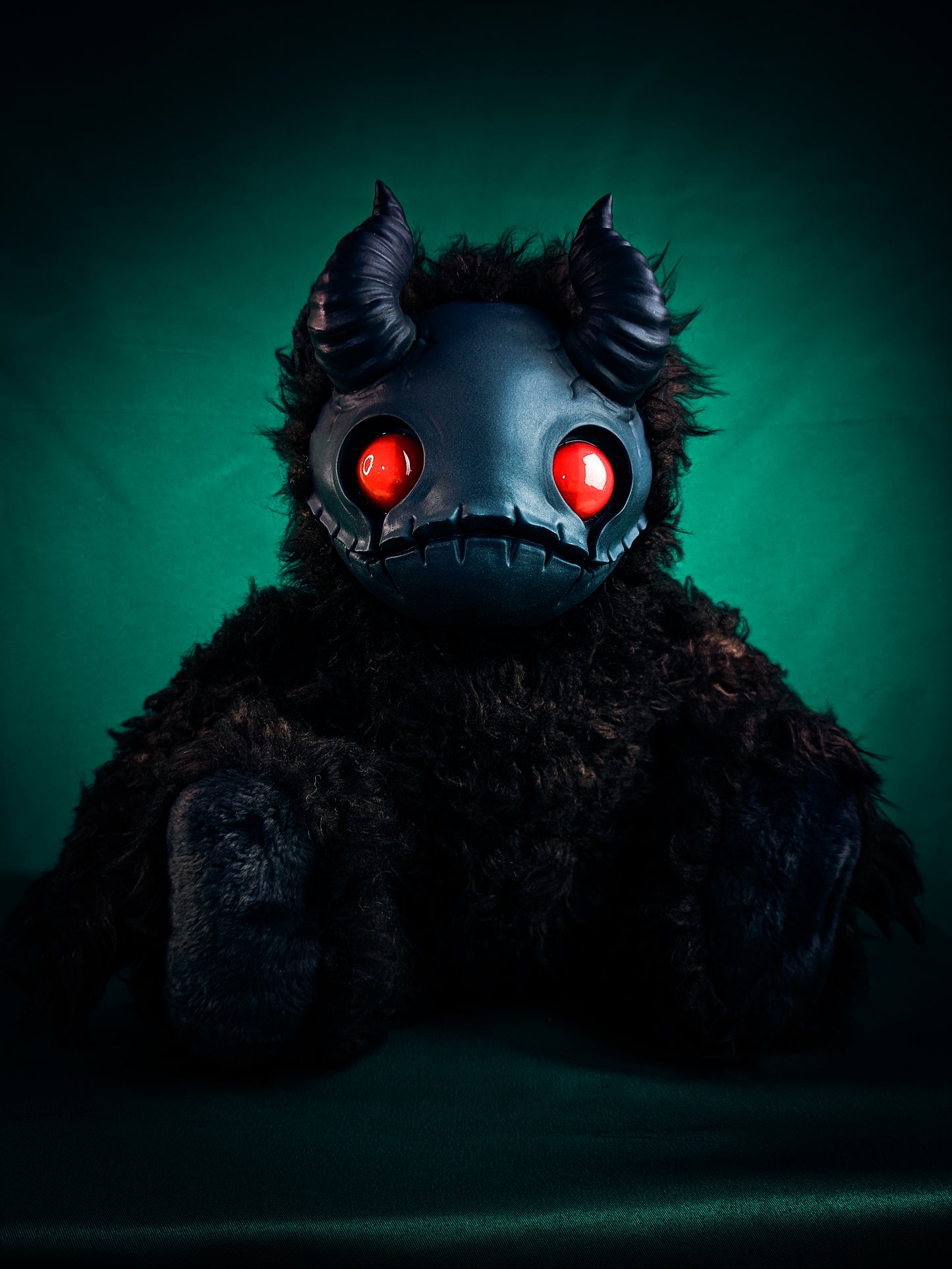 Diabolical Whispers: MORI - CRYPTCRITS Handmade Sinister Black Creepy Cute Demon Art Doll Plush Toy for Alternative Divas