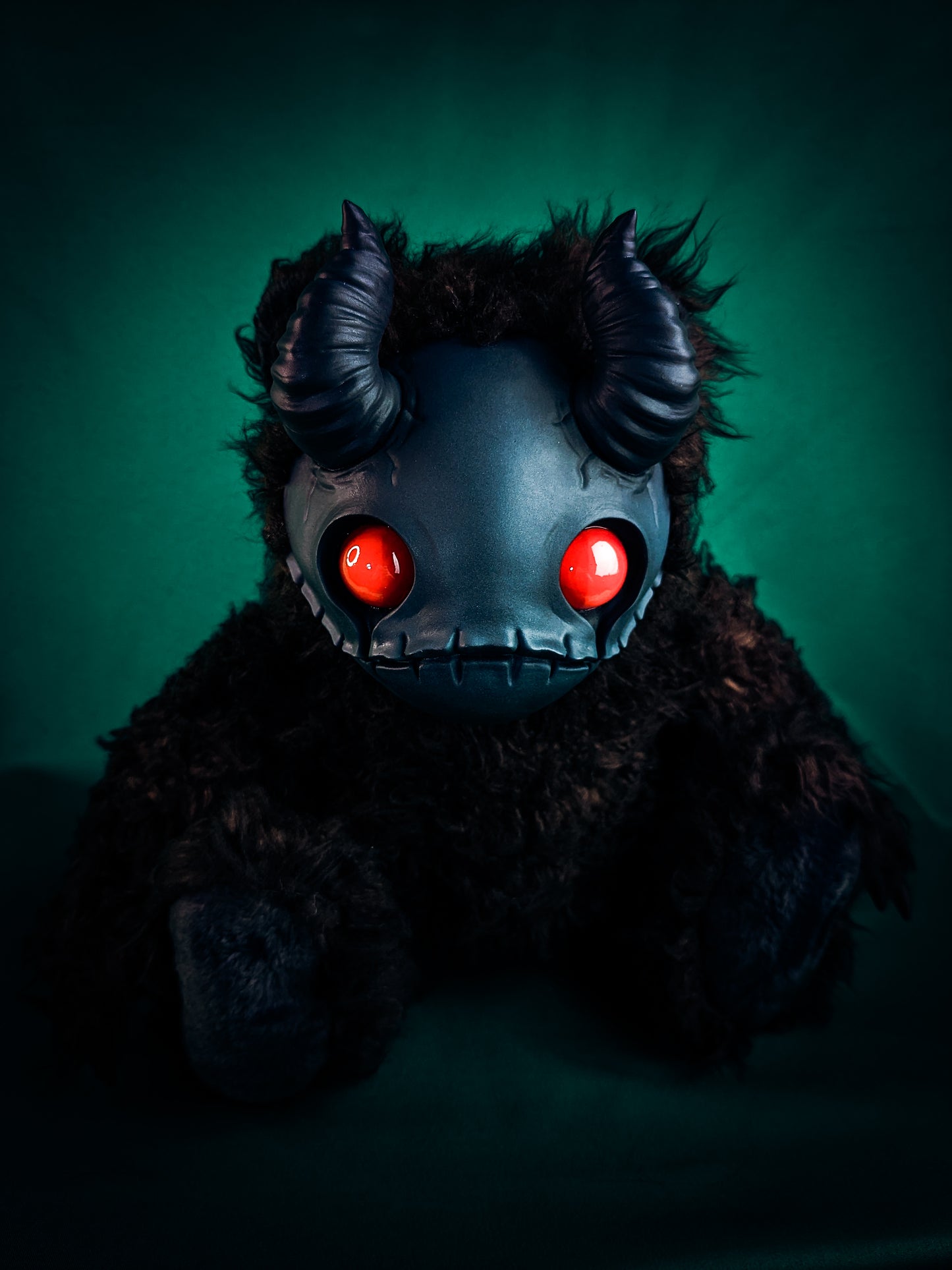 Diabolical Whispers: MORI - CRYPTCRITS Handmade Sinister Black Creepy Cute Demon Art Doll Plush Toy for Alternative Divas