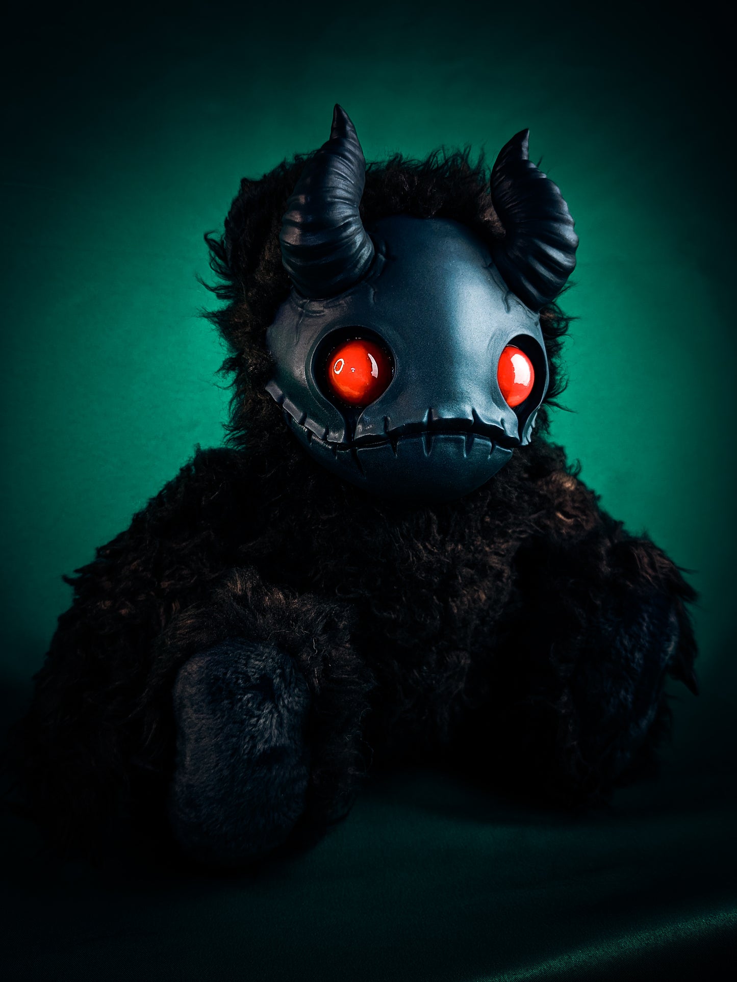 Diabolical Whispers: MORI - CRYPTCRITS Handmade Sinister Black Creepy Cute Demon Art Doll Plush Toy for Alternative Divas