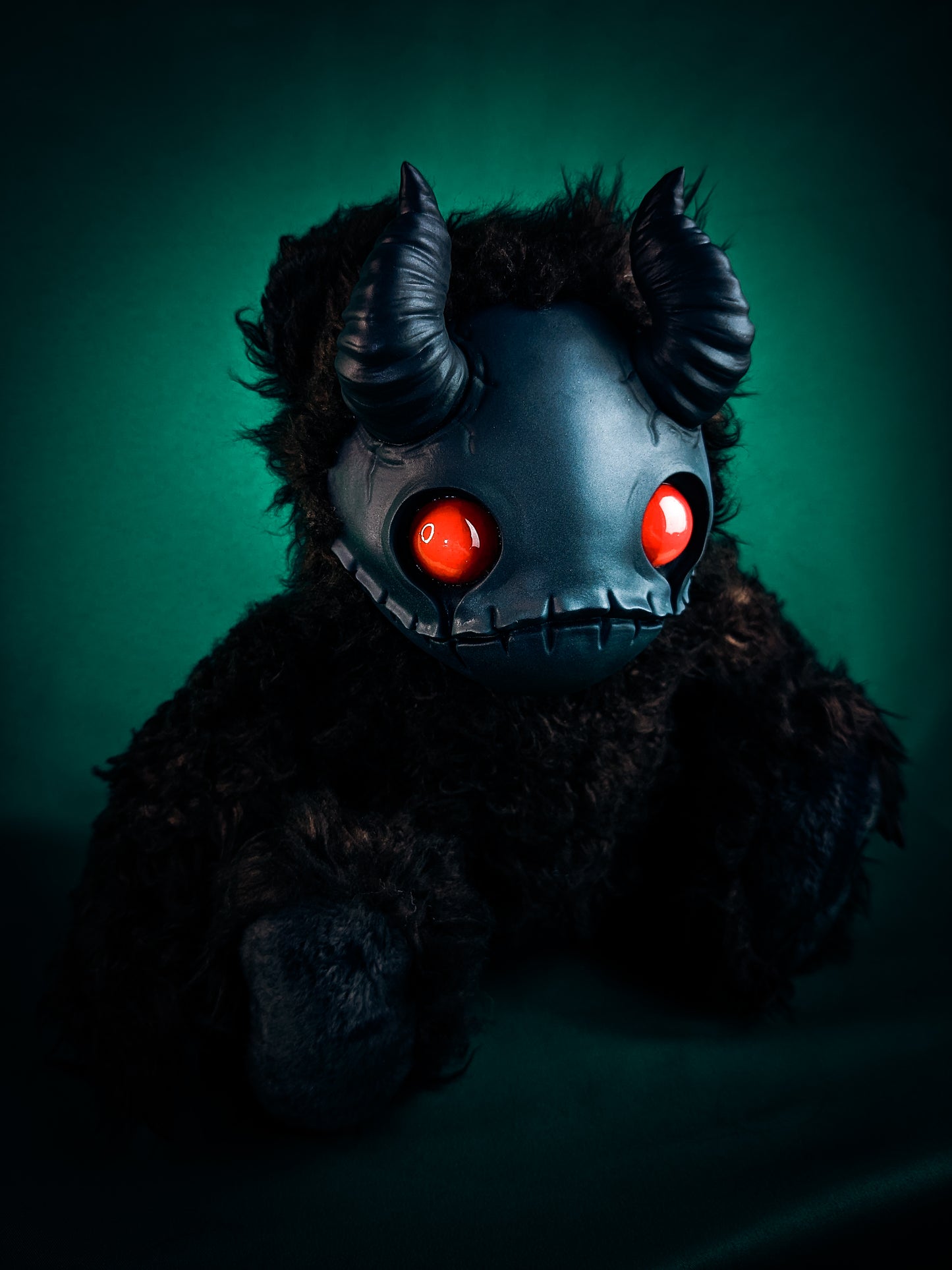 Diabolical Whispers: MORI - CRYPTCRITS Handmade Sinister Black Creepy Cute Demon Art Doll Plush Toy for Alternative Divas