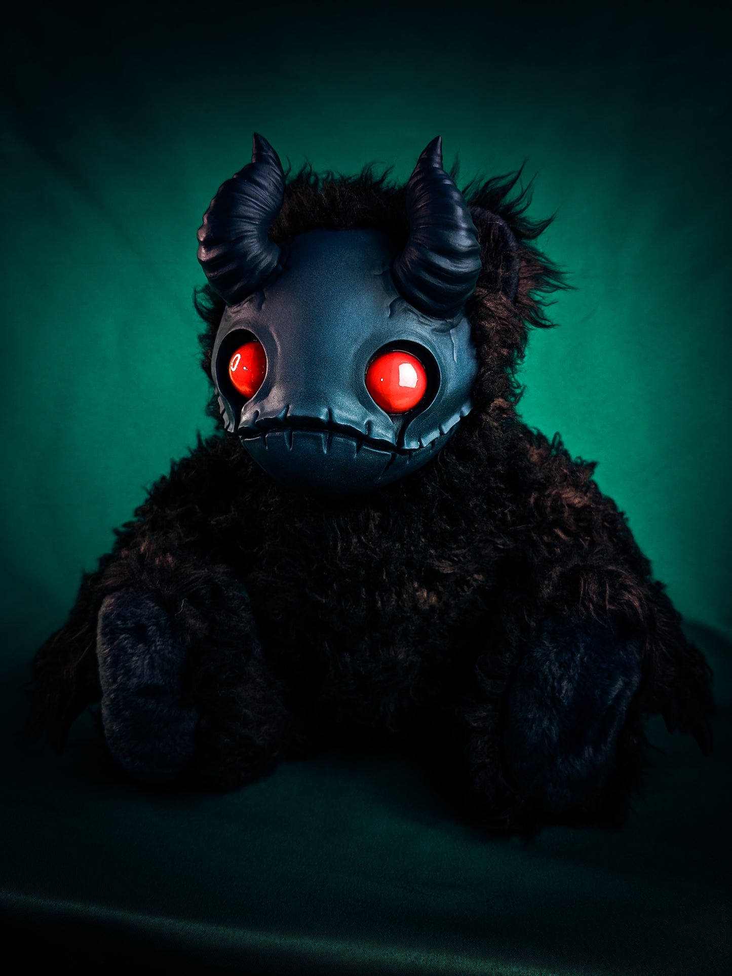 Diabolical Whispers: MORI - CRYPTCRITS Handmade Sinister Black Creepy Cute Demon Art Doll Plush Toy for Alternative Divas