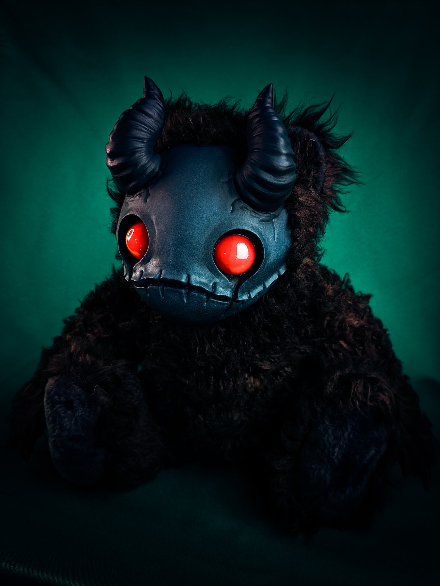 Diabolical Whispers: MORI - CRYPTCRITS Handmade Sinister Black Creepy Cute Demon Art Doll Plush Toy for Alternative Divas