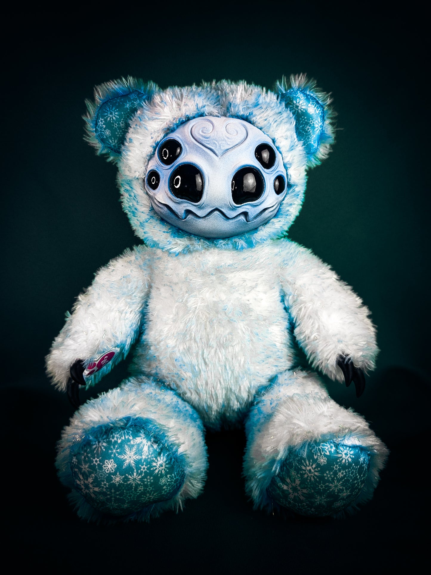 Glacial Arachnid: ARAKOBE - CRYPTCRITZ Handmade Plush Toy Art Doll for Art Enthusiasts