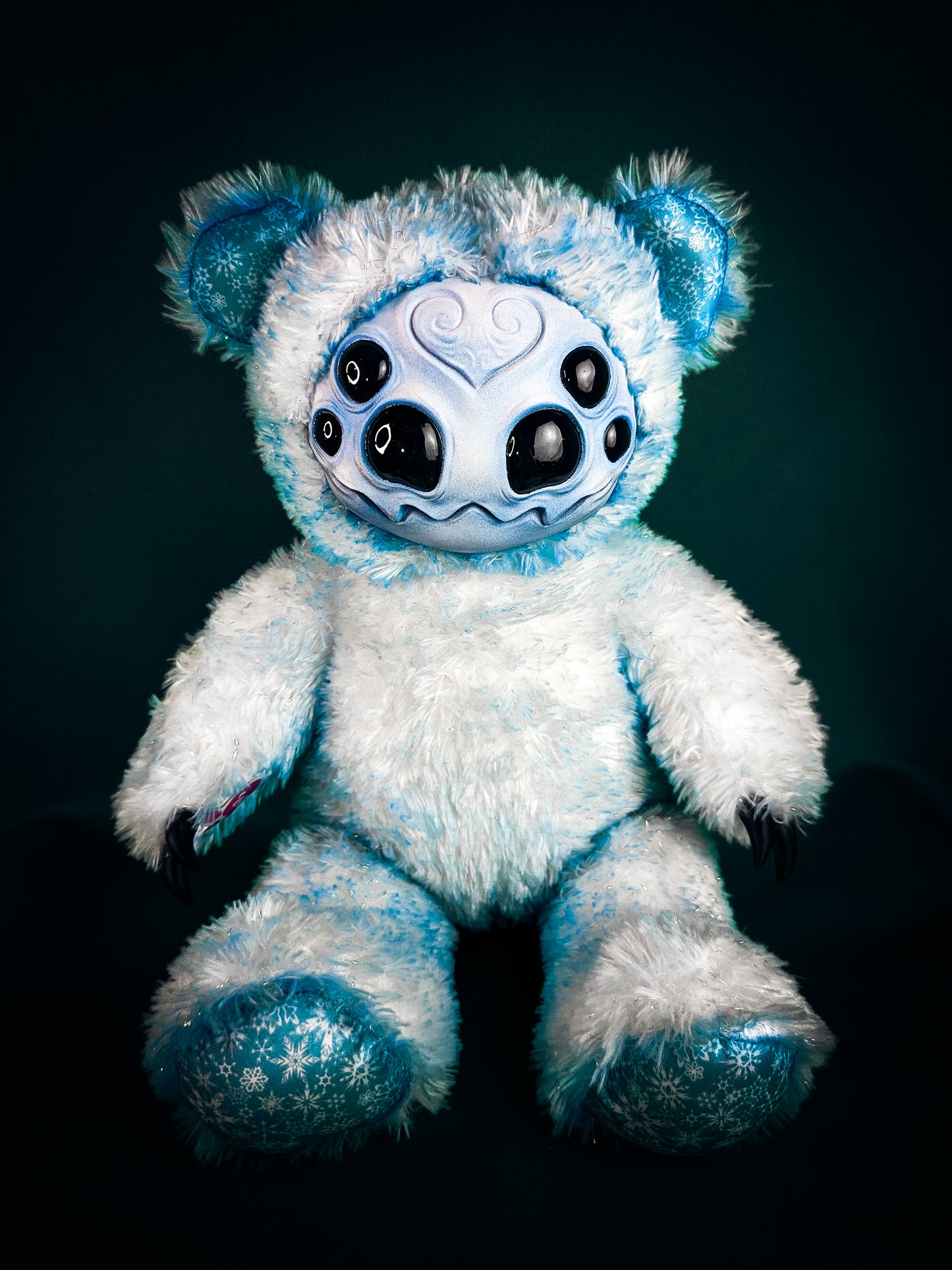 Glacial Arachnid: ARAKOBE - CRYPTCRITZ Handmade Plush Toy Art Doll for Art Enthusiasts