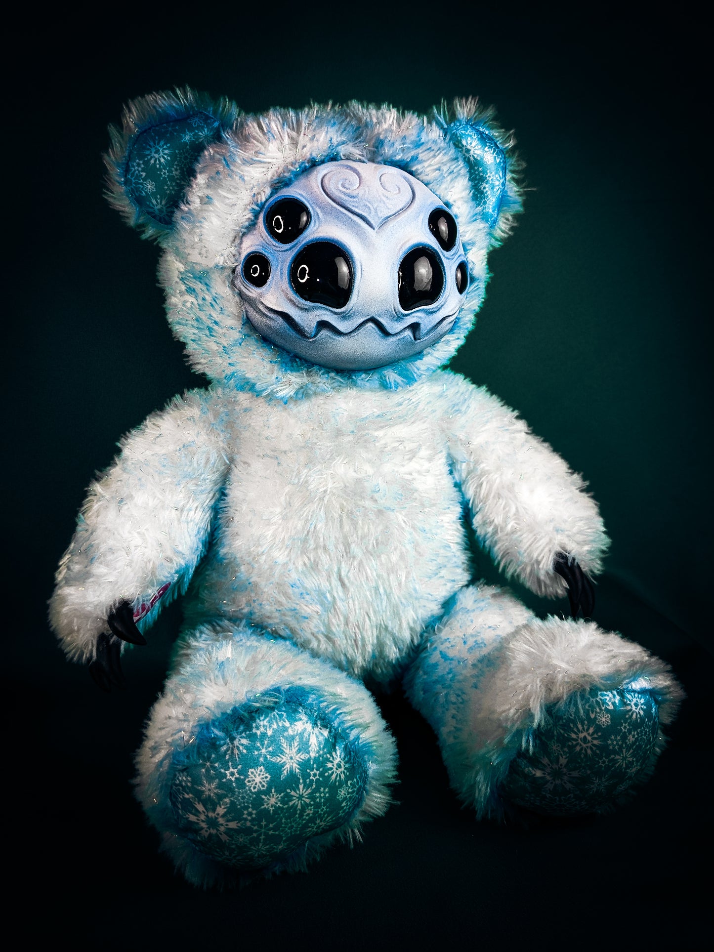 Glacial Arachnid: ARAKOBE - CRYPTCRITZ Handmade Plush Toy Art Doll for Art Enthusiasts