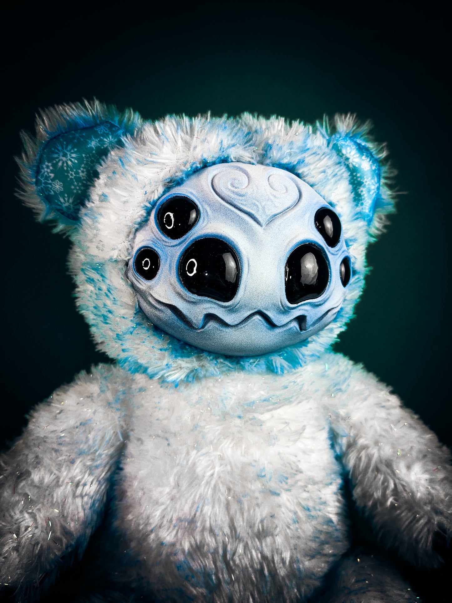 Glacial Arachnid: ARAKOBE - CRYPTCRITZ Handmade Plush Toy Art Doll for Art Enthusiasts