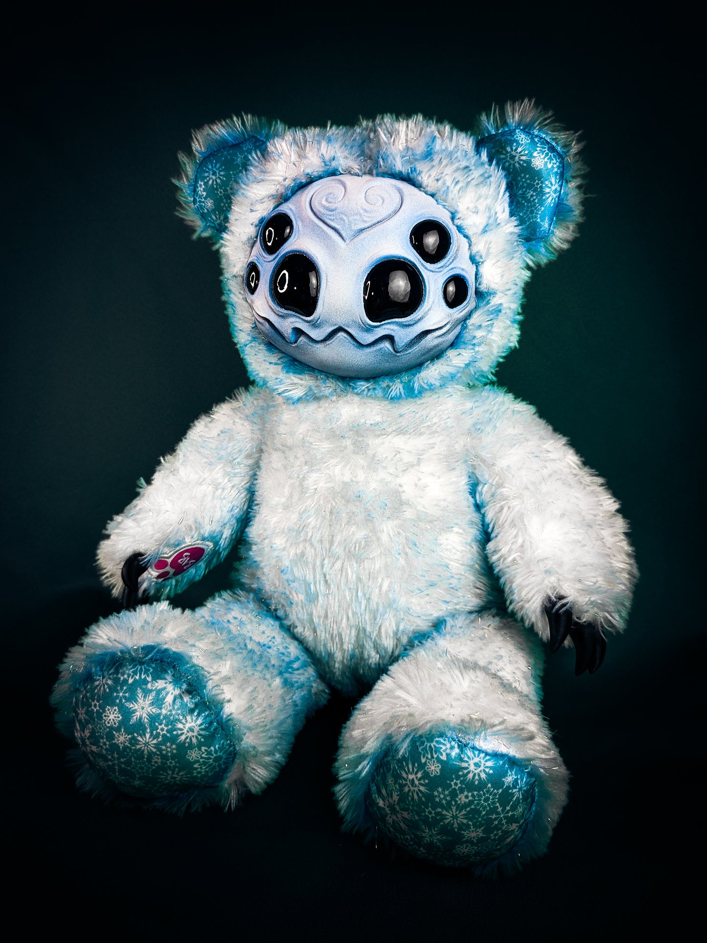 Glacial Arachnid: ARAKOBE - CRYPTCRITZ Handmade Plush Toy Art Doll for Art Enthusiasts